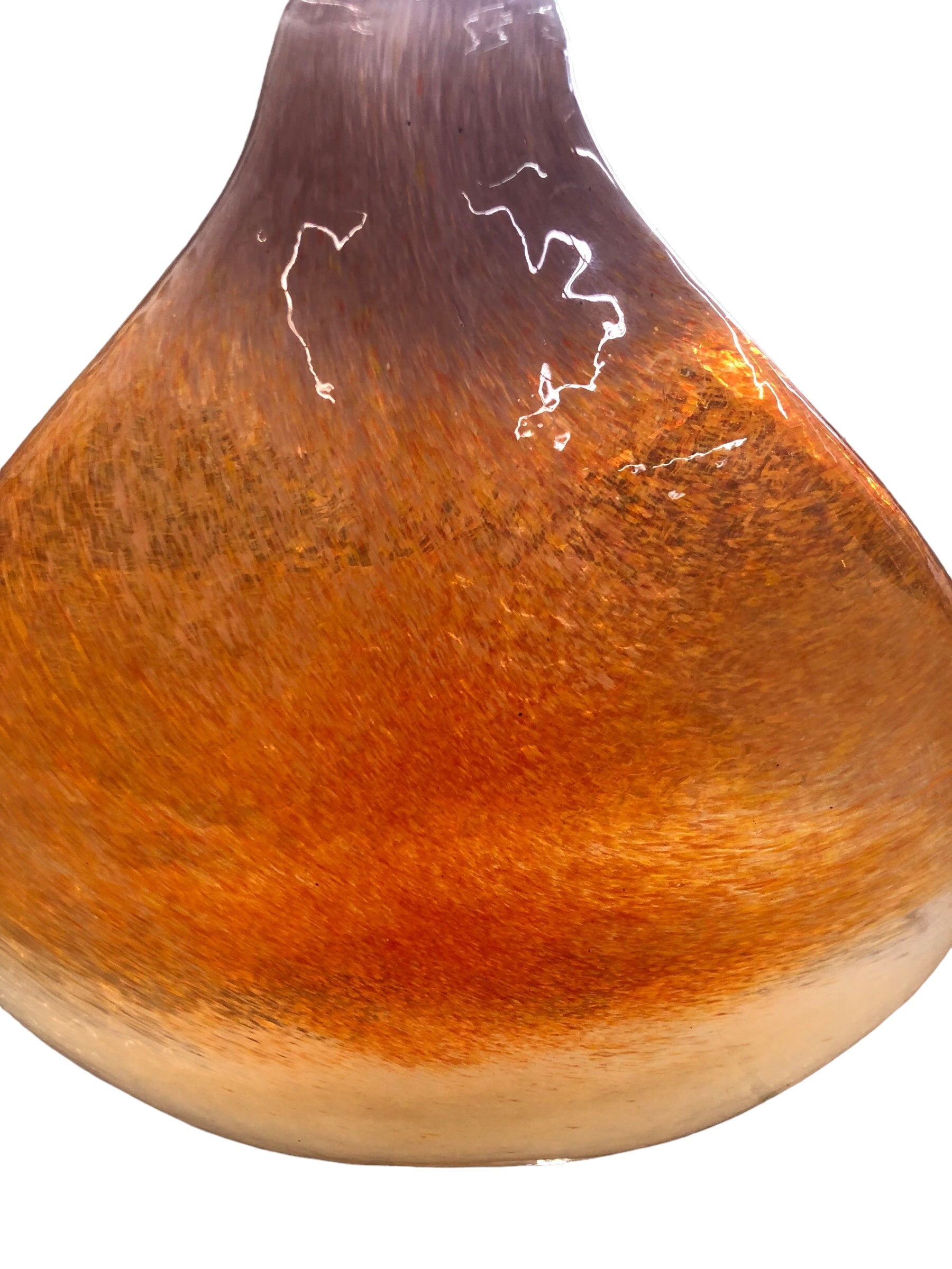 Orange /cream/ clear vase