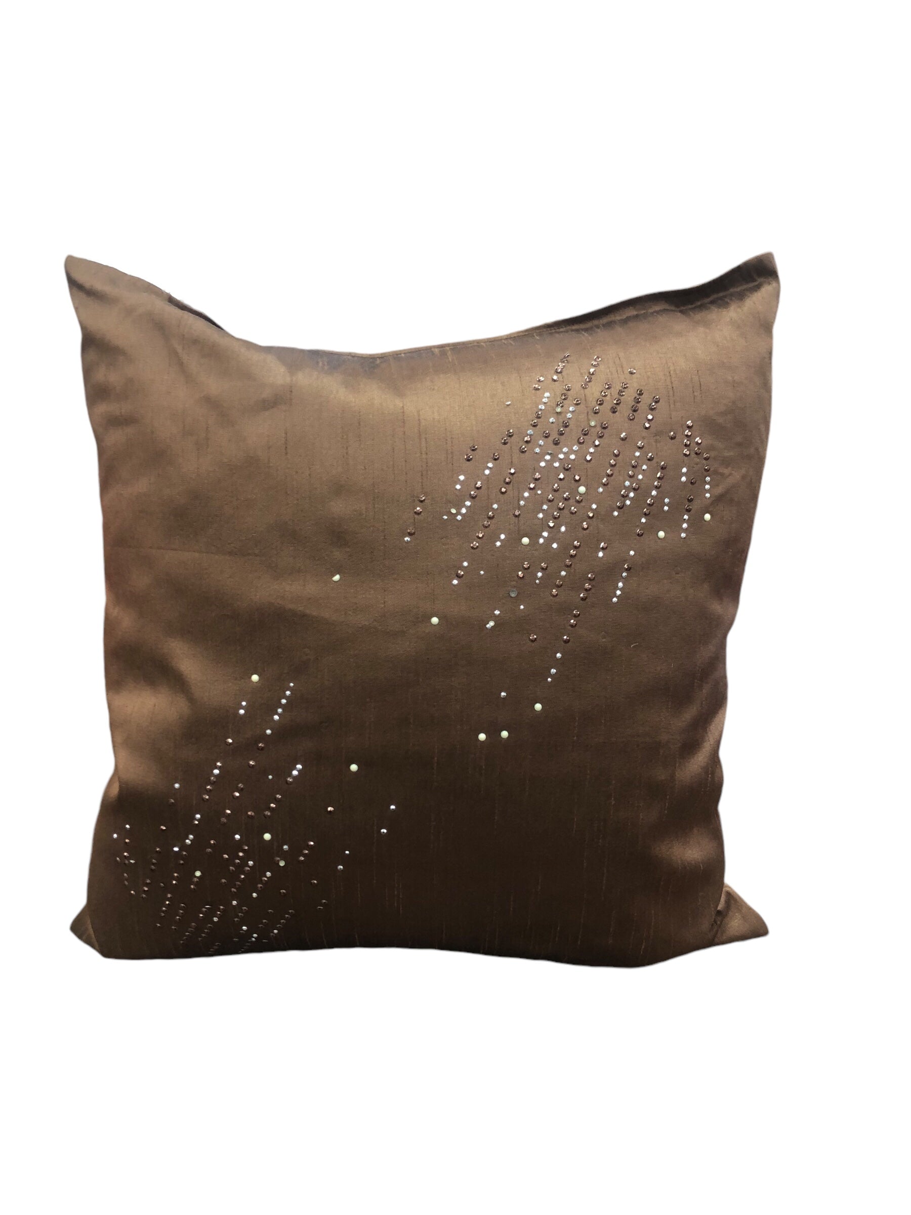 Brown Pillow with Bling