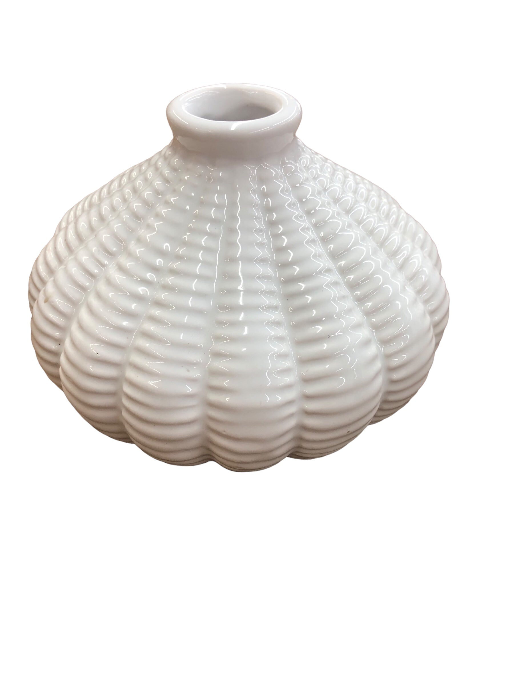 White small round vase