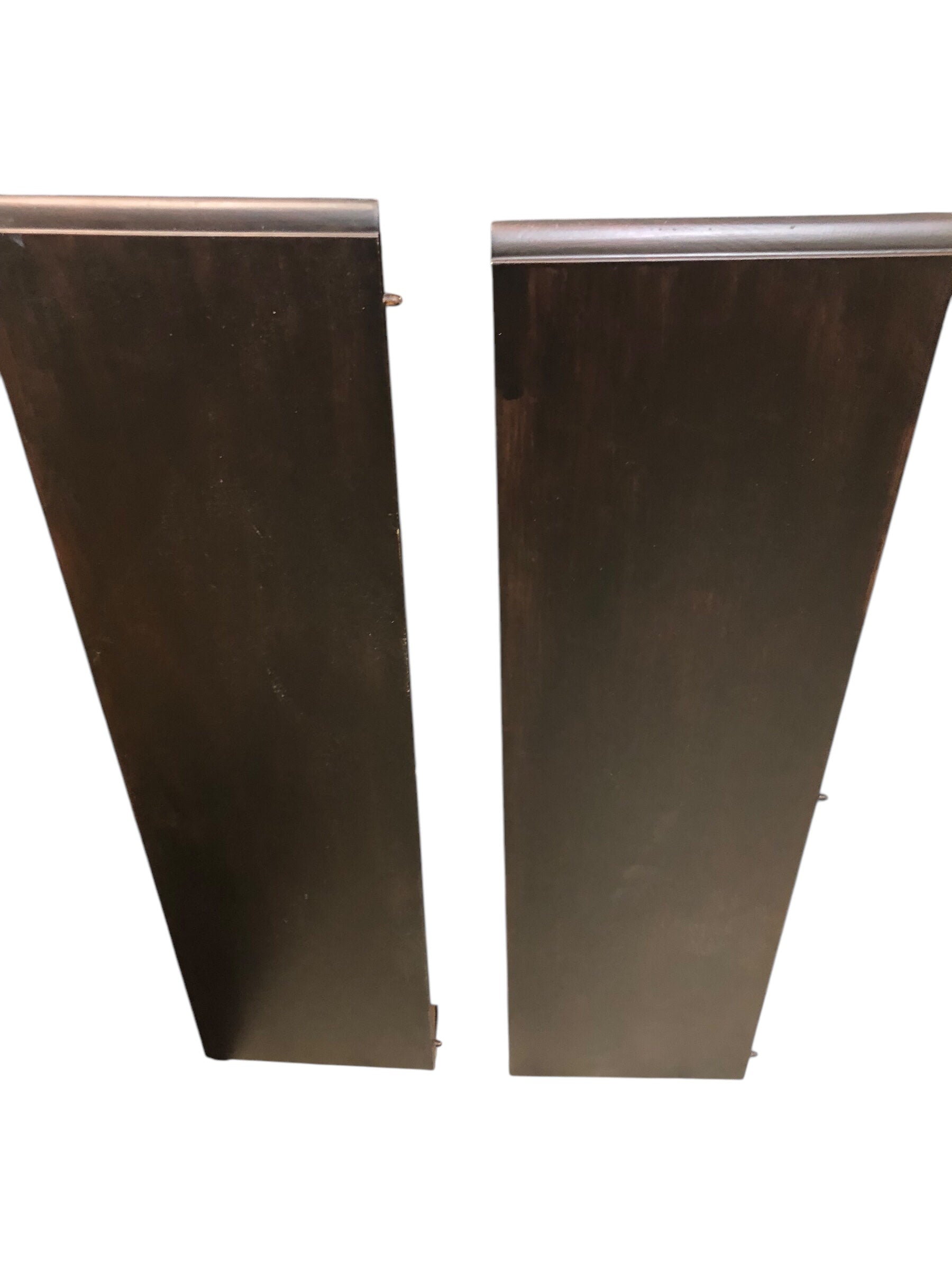 Round dark wood dining table/ 6 chairs