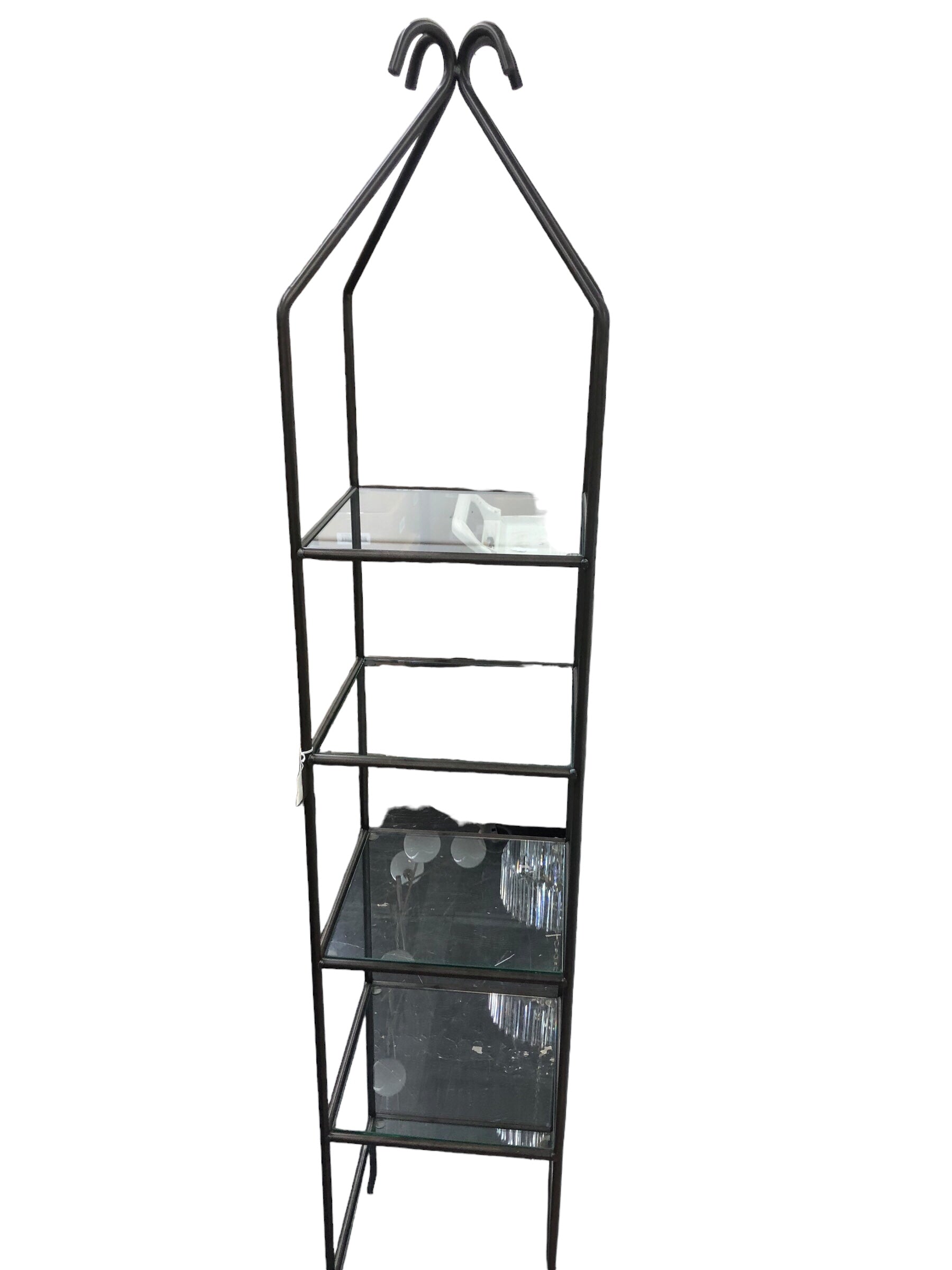 5 shelf glass/ metal unit