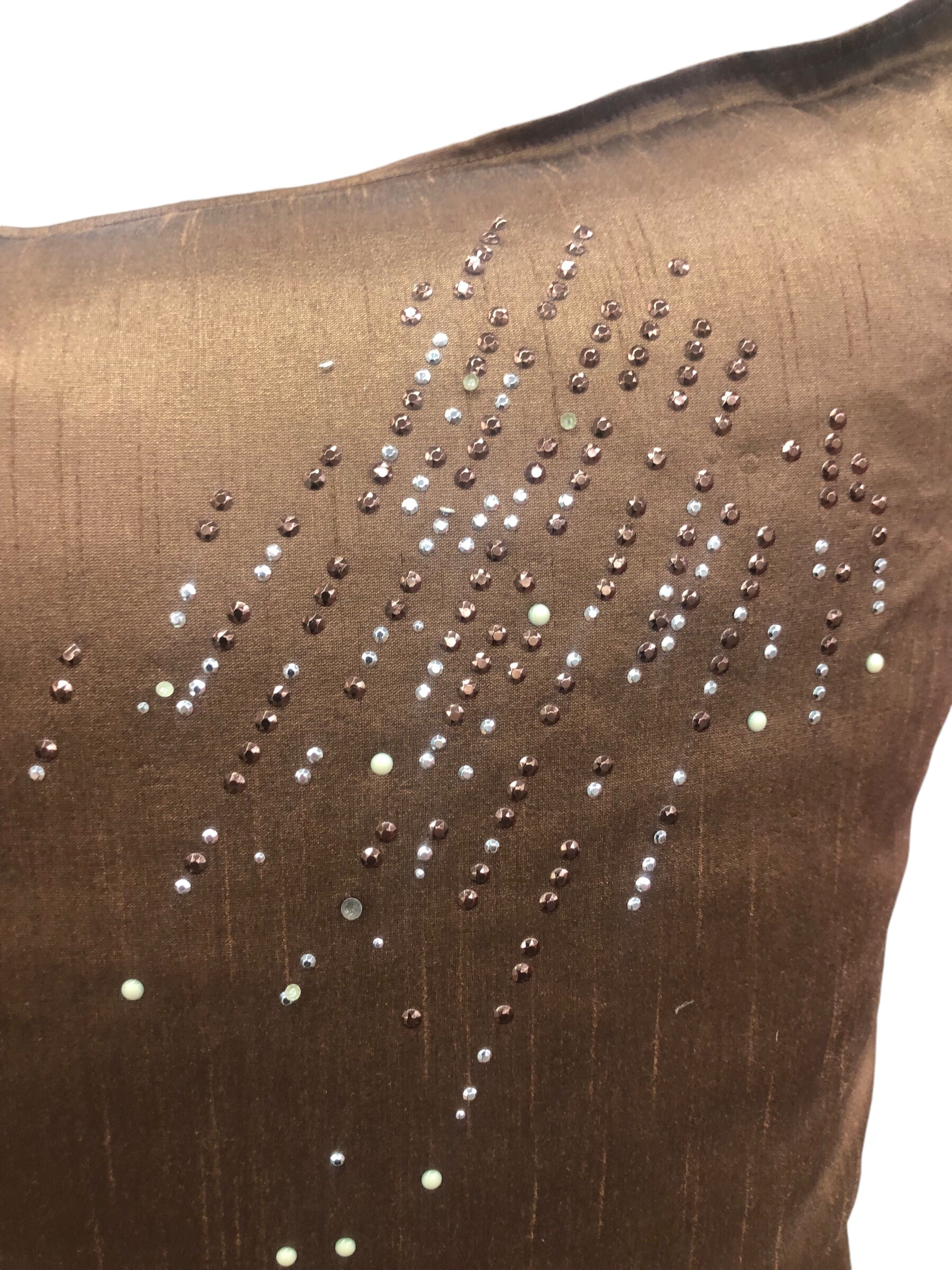 Brown Pillow with Bling