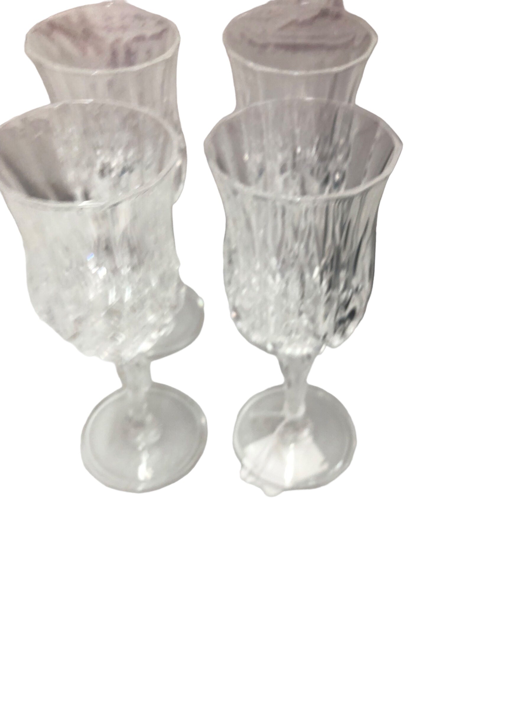 White wine crystal glasses