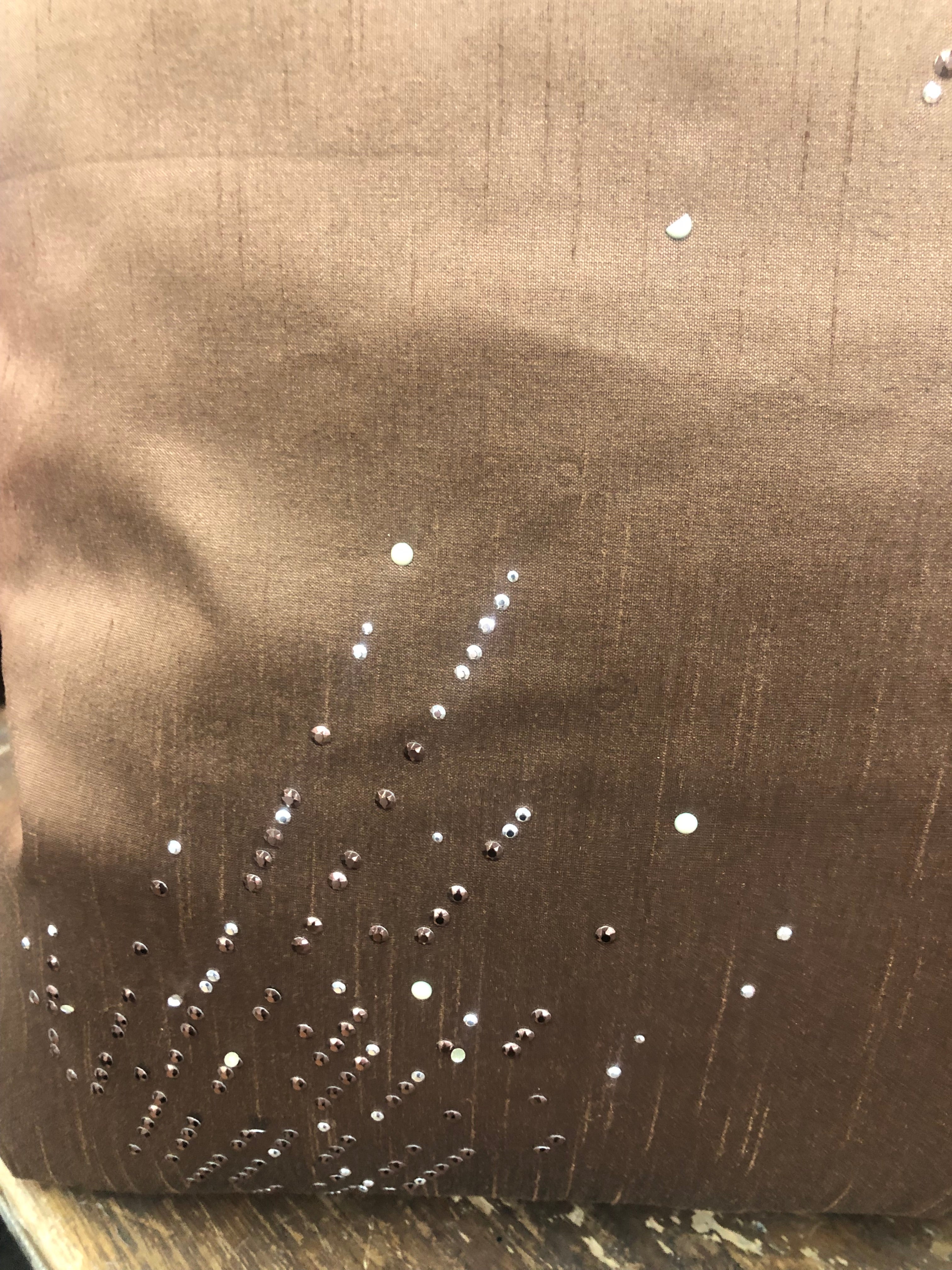 Brown Pillow with Bling
