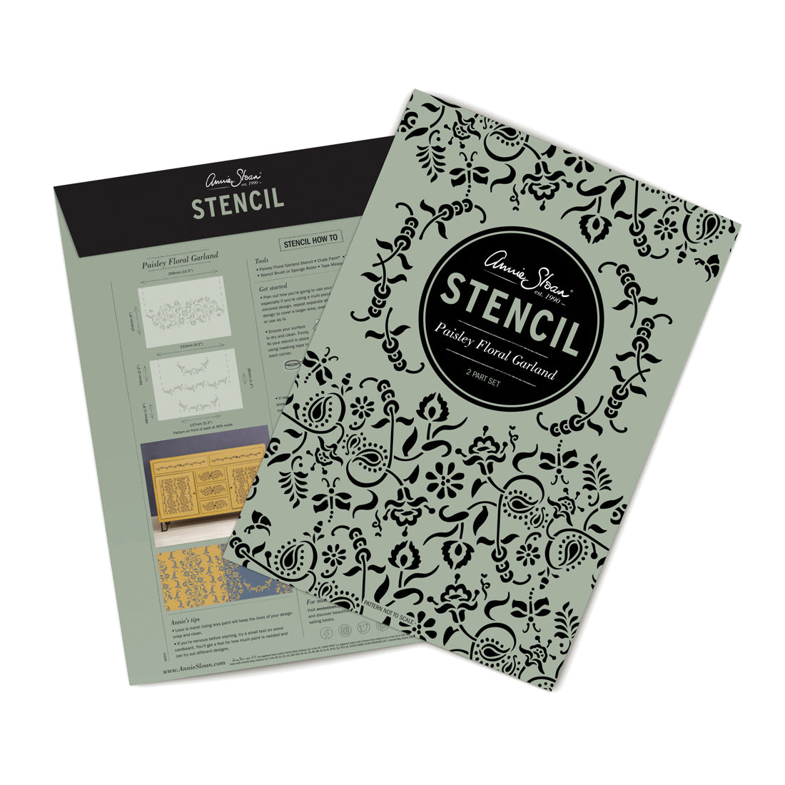 Stencil A4 Design Paisley Floral Garden