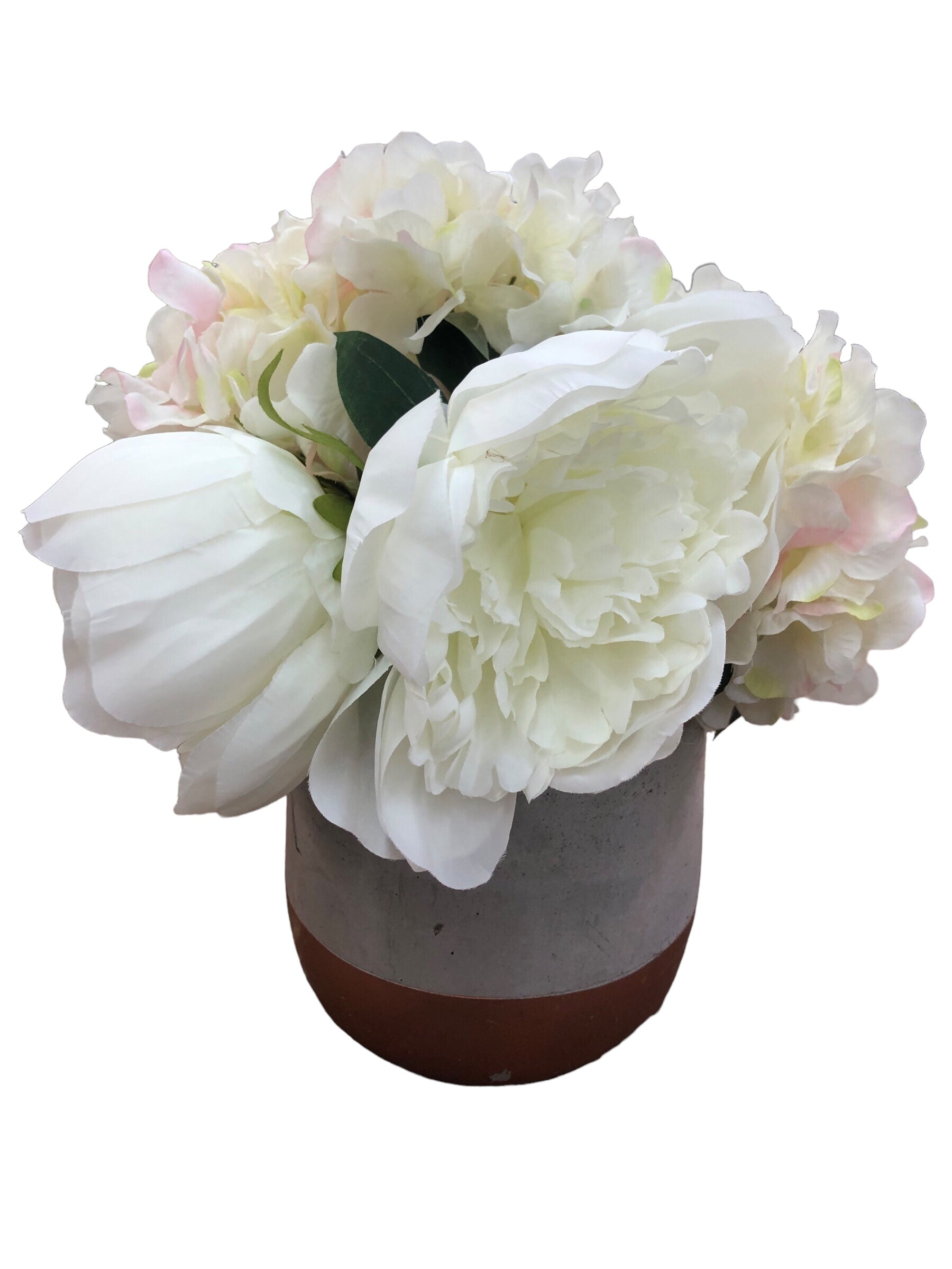 Potted White Flowers Ceramic Vase