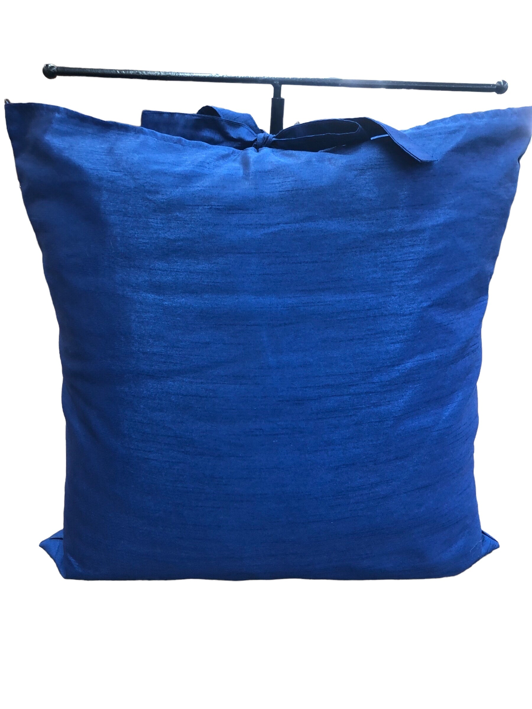 Royal Blue Pillow with Tie