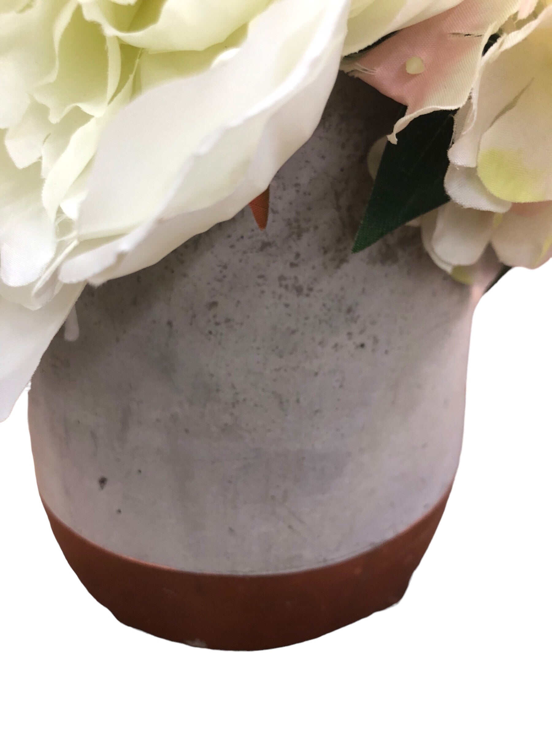 Potted White Flowers Ceramic Vase