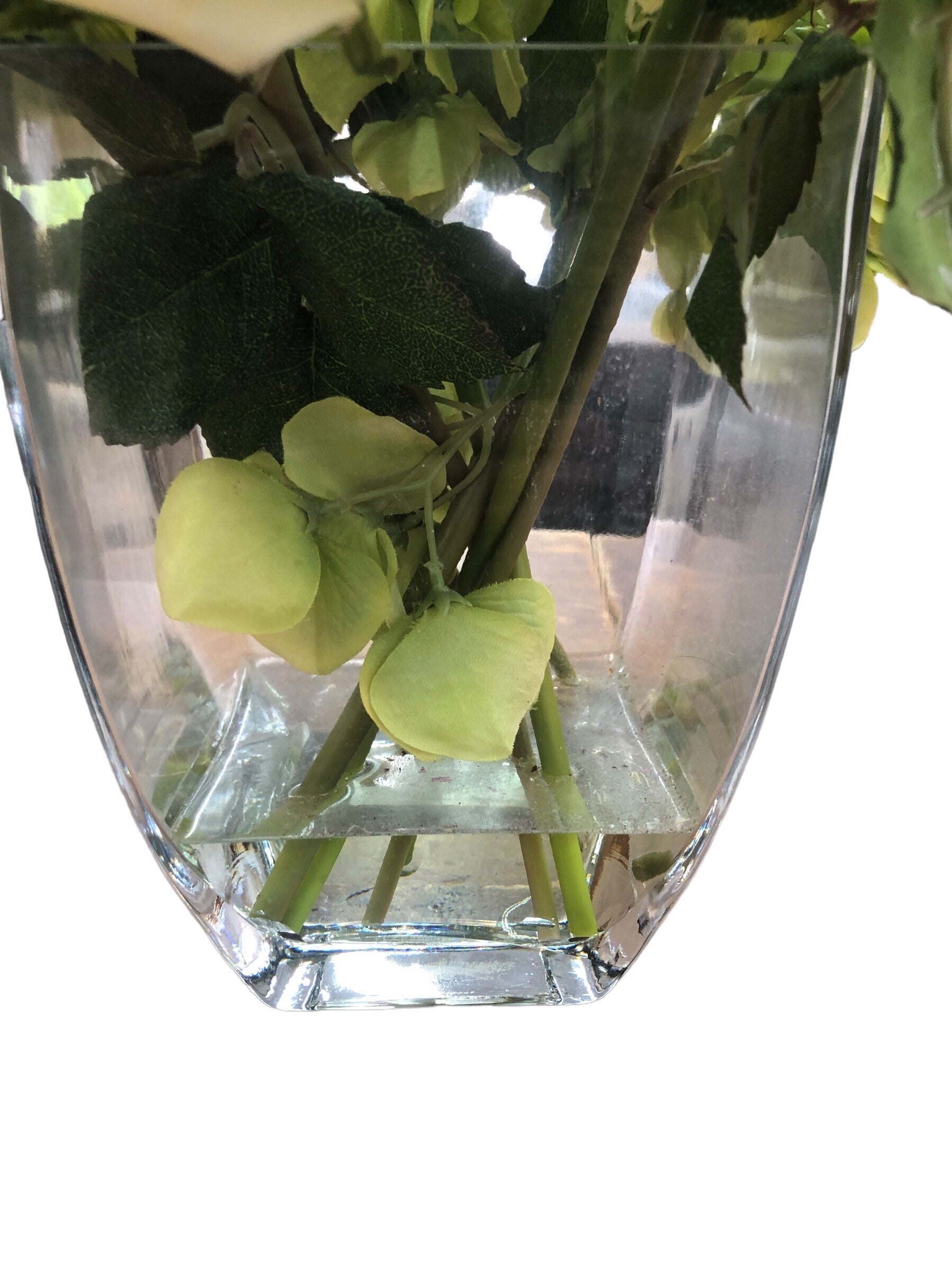 Clear Vase with Flowers