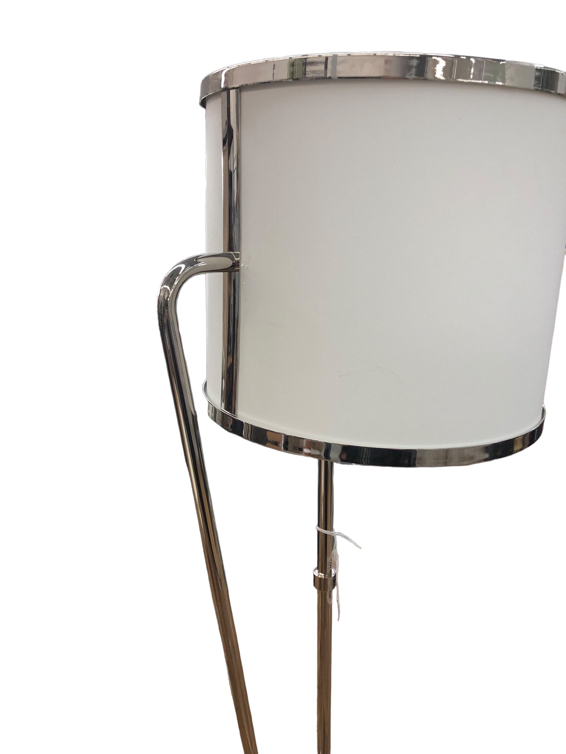 Modern Silver Lamp /White Shade