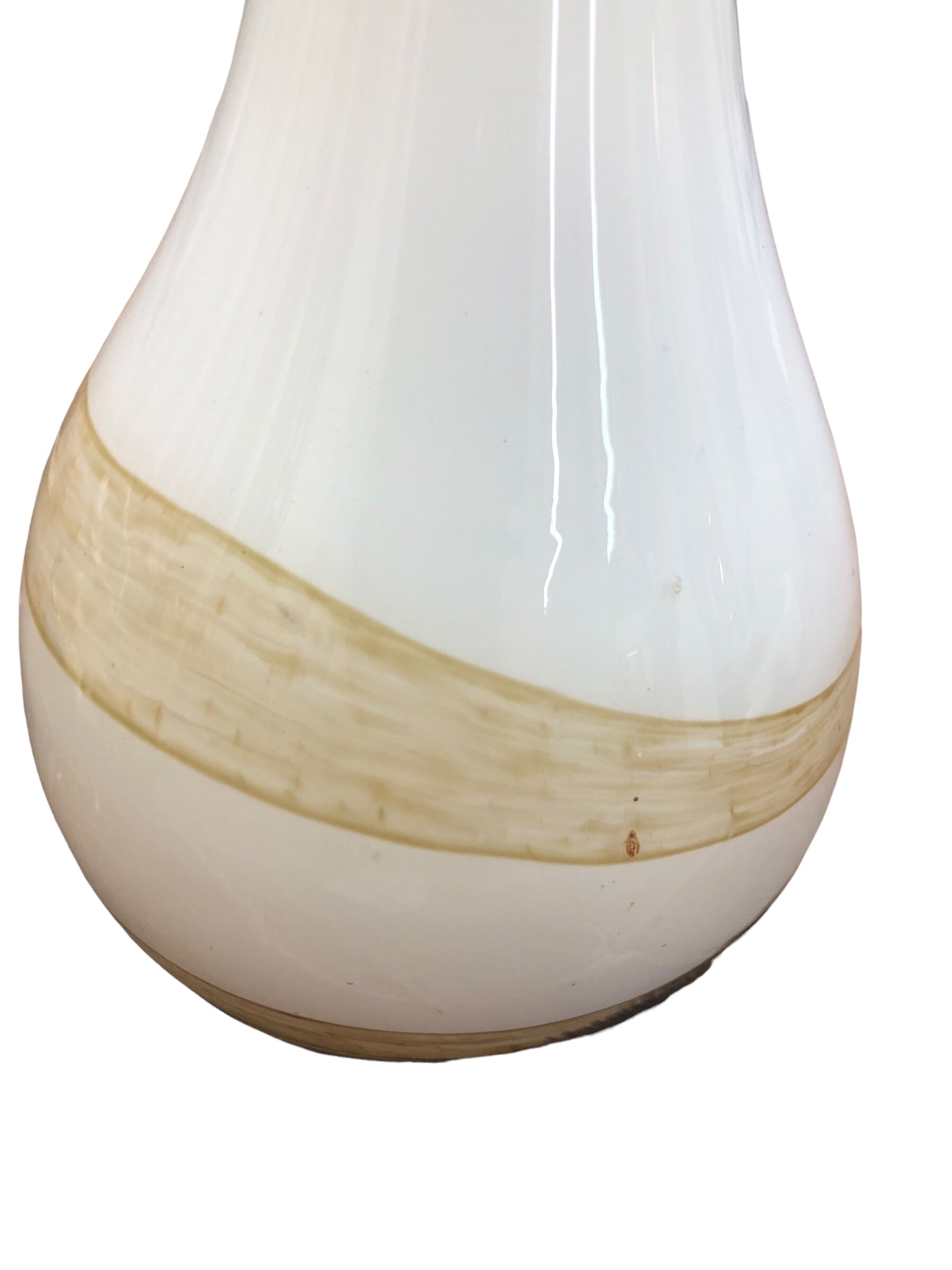 Glass vase (white/cream design)