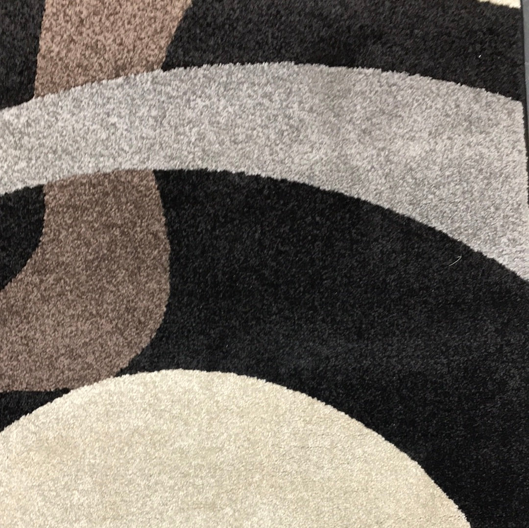 Black/brown/cream design rug