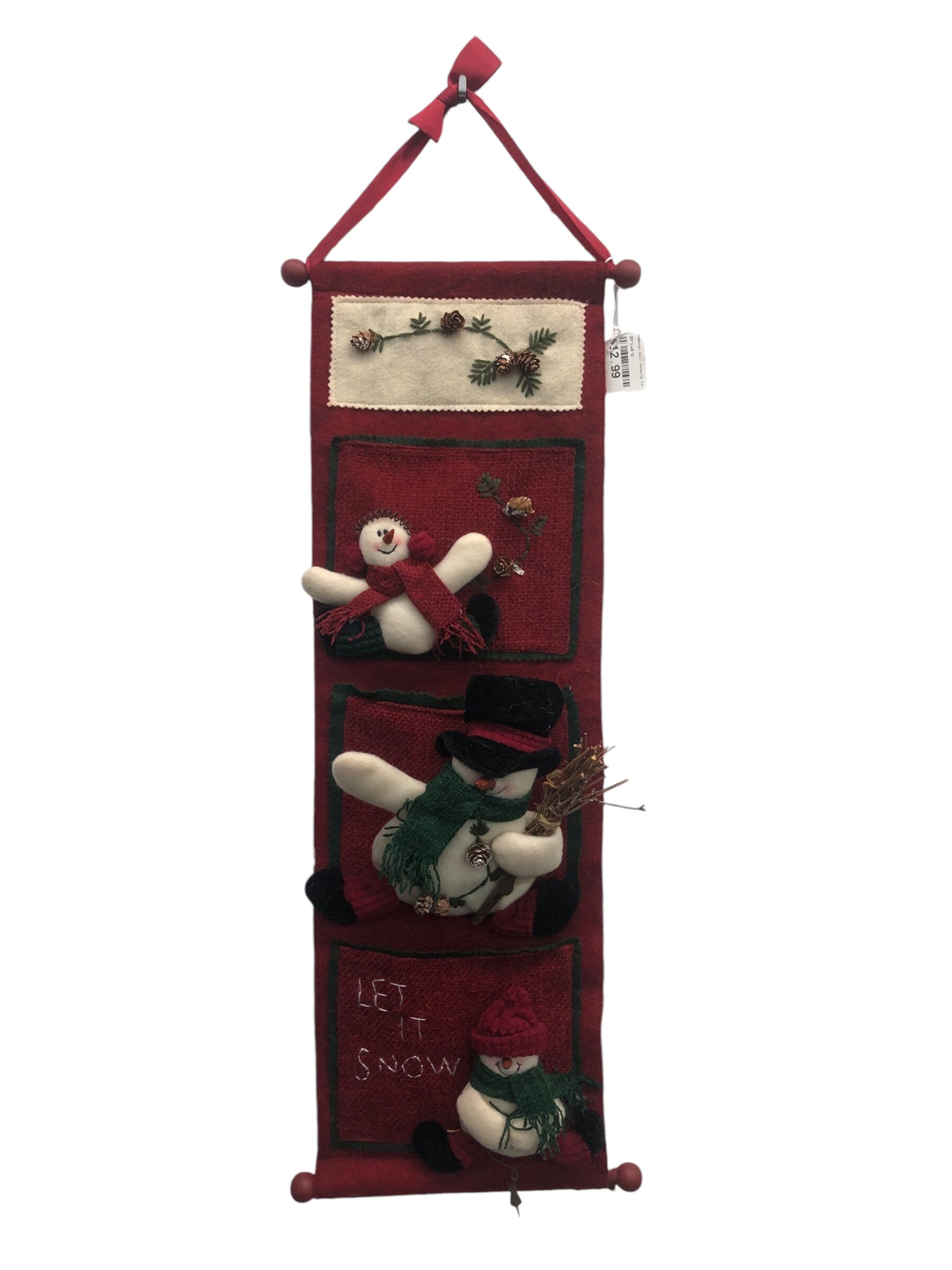 Snowman Wall Hanging for Christmas Cards