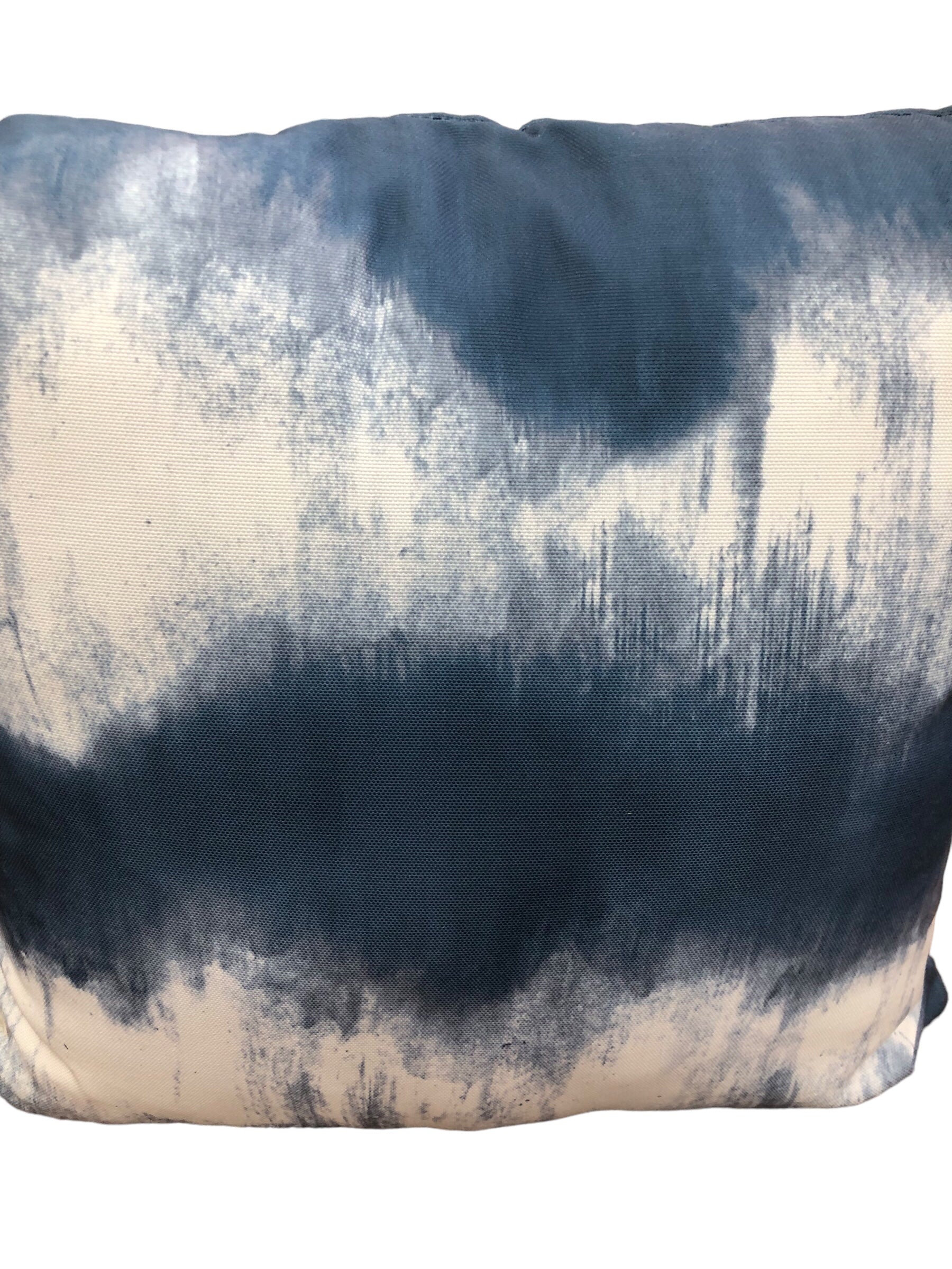 Faded Blue to White Pillow