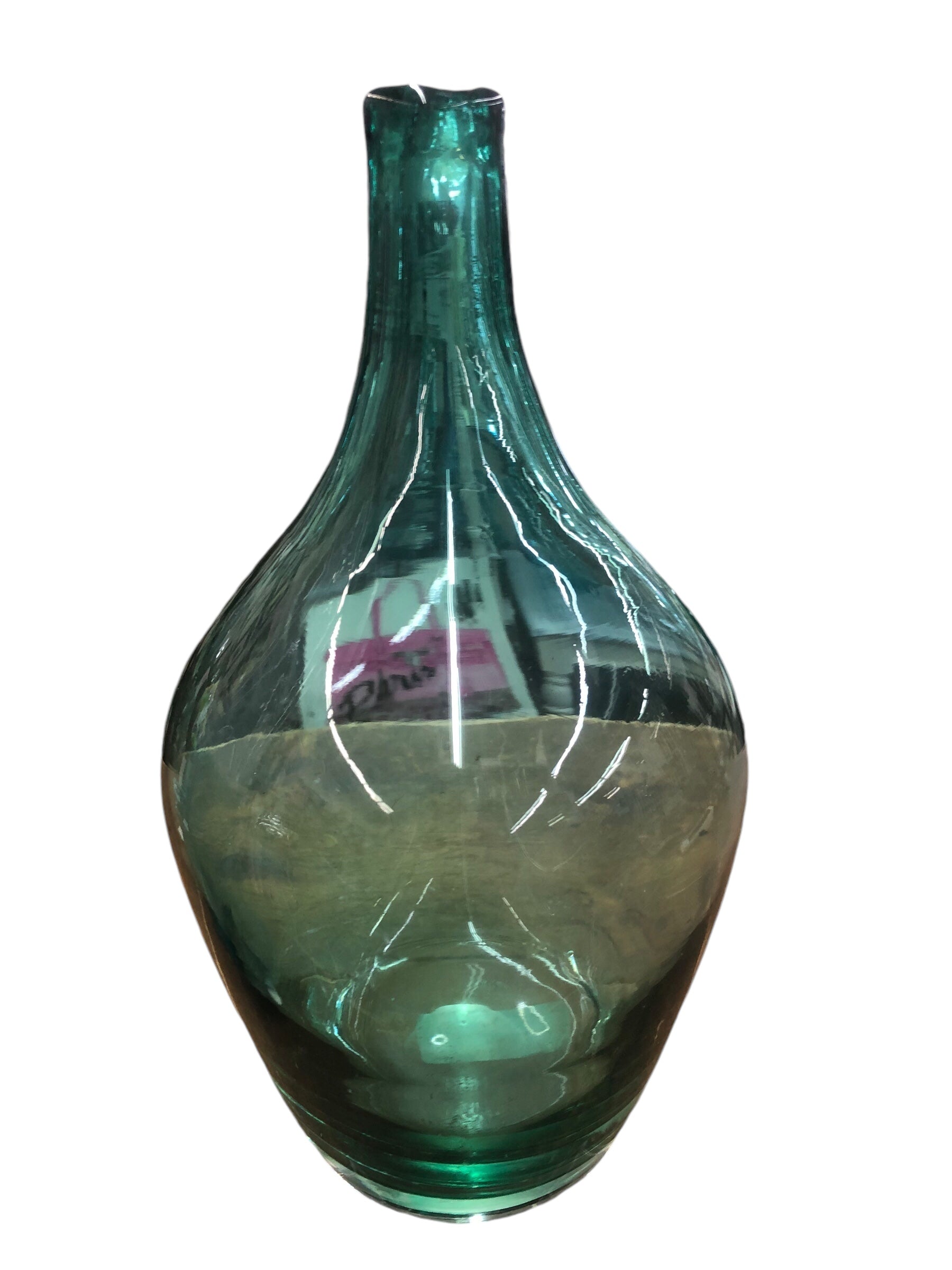 Green Long Neck Vase