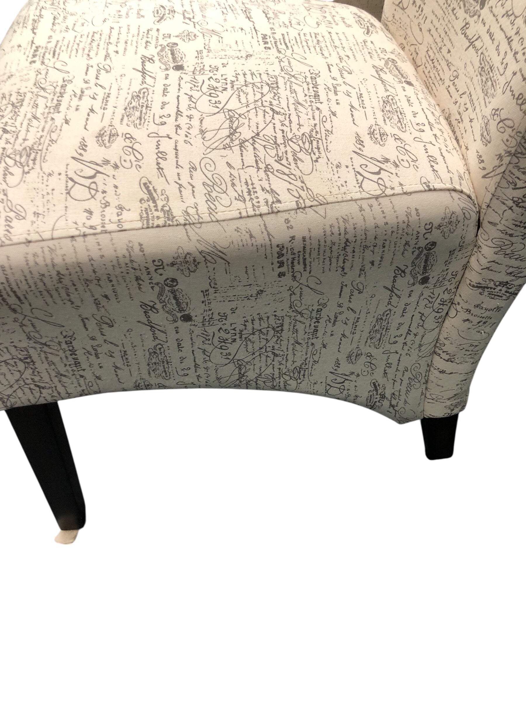 Fabric/Writing design dining chairs