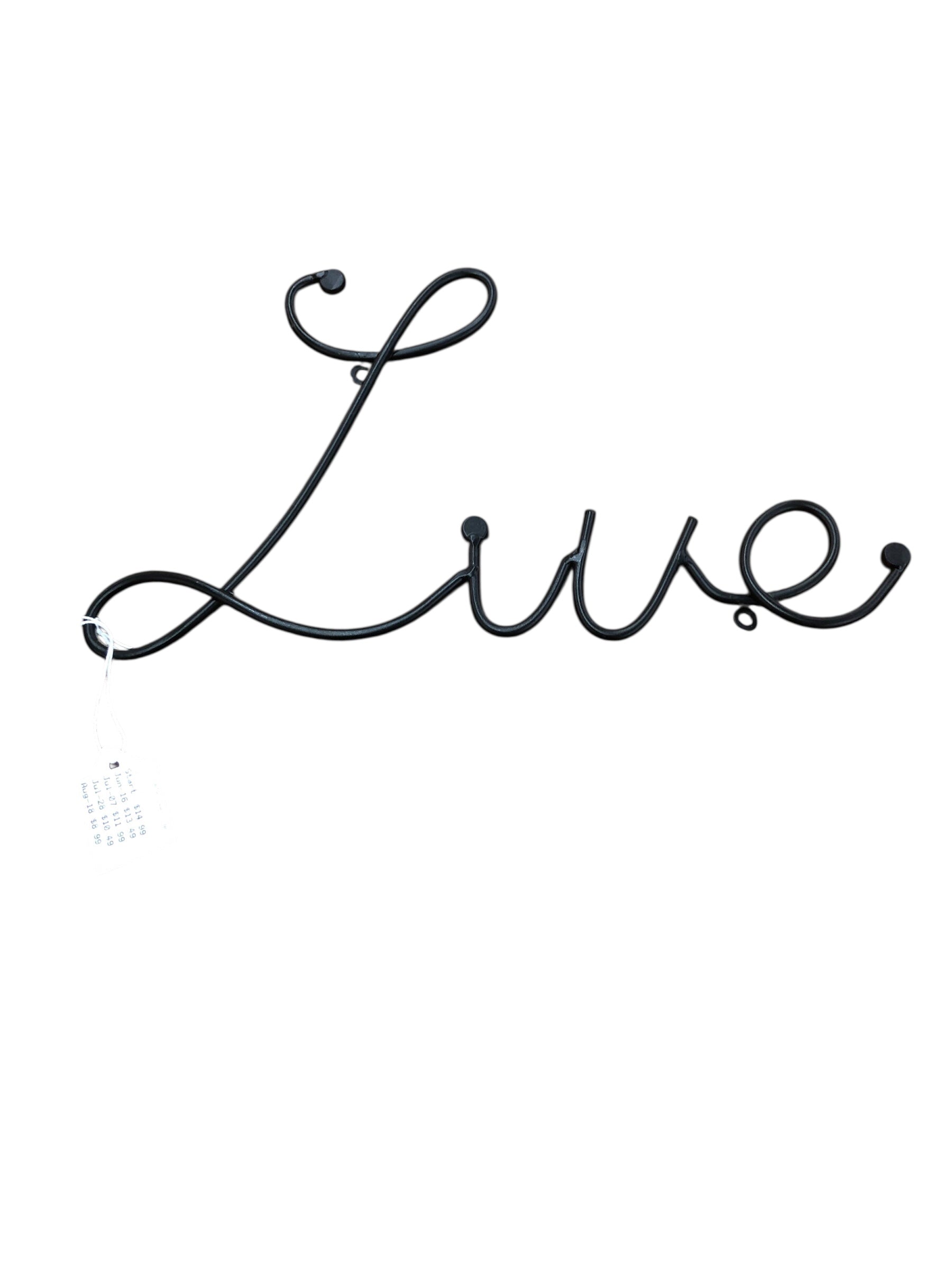 Live metal wall decor