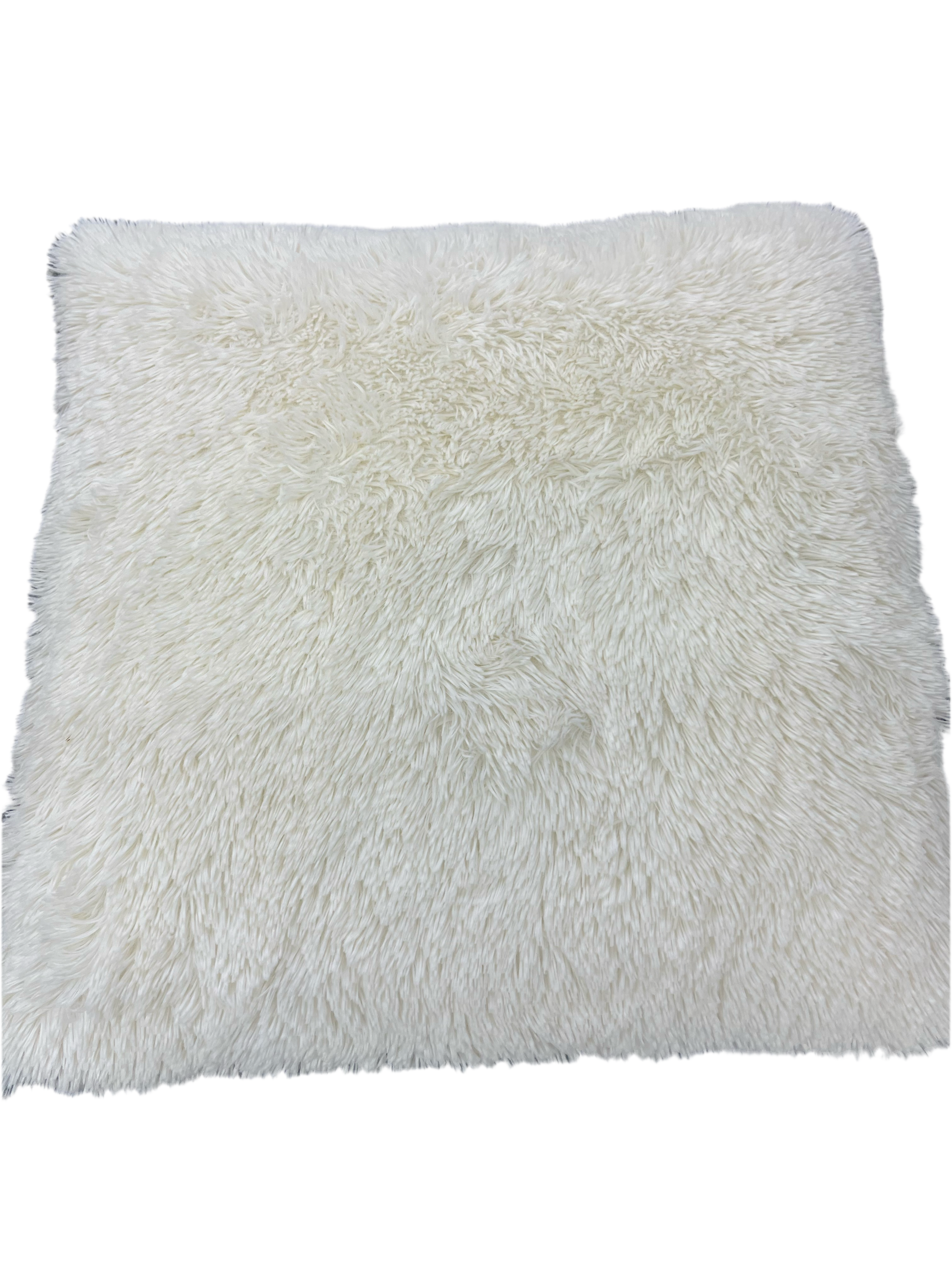 Off White Faux Fur Pillow