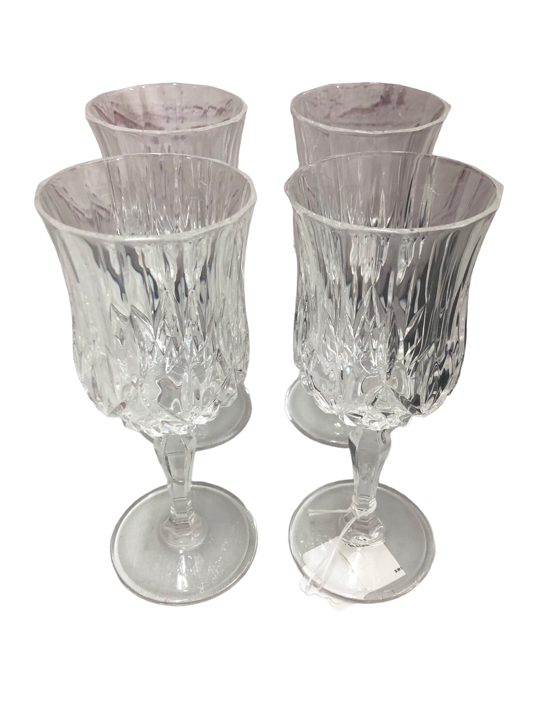 White wine crystal glasses