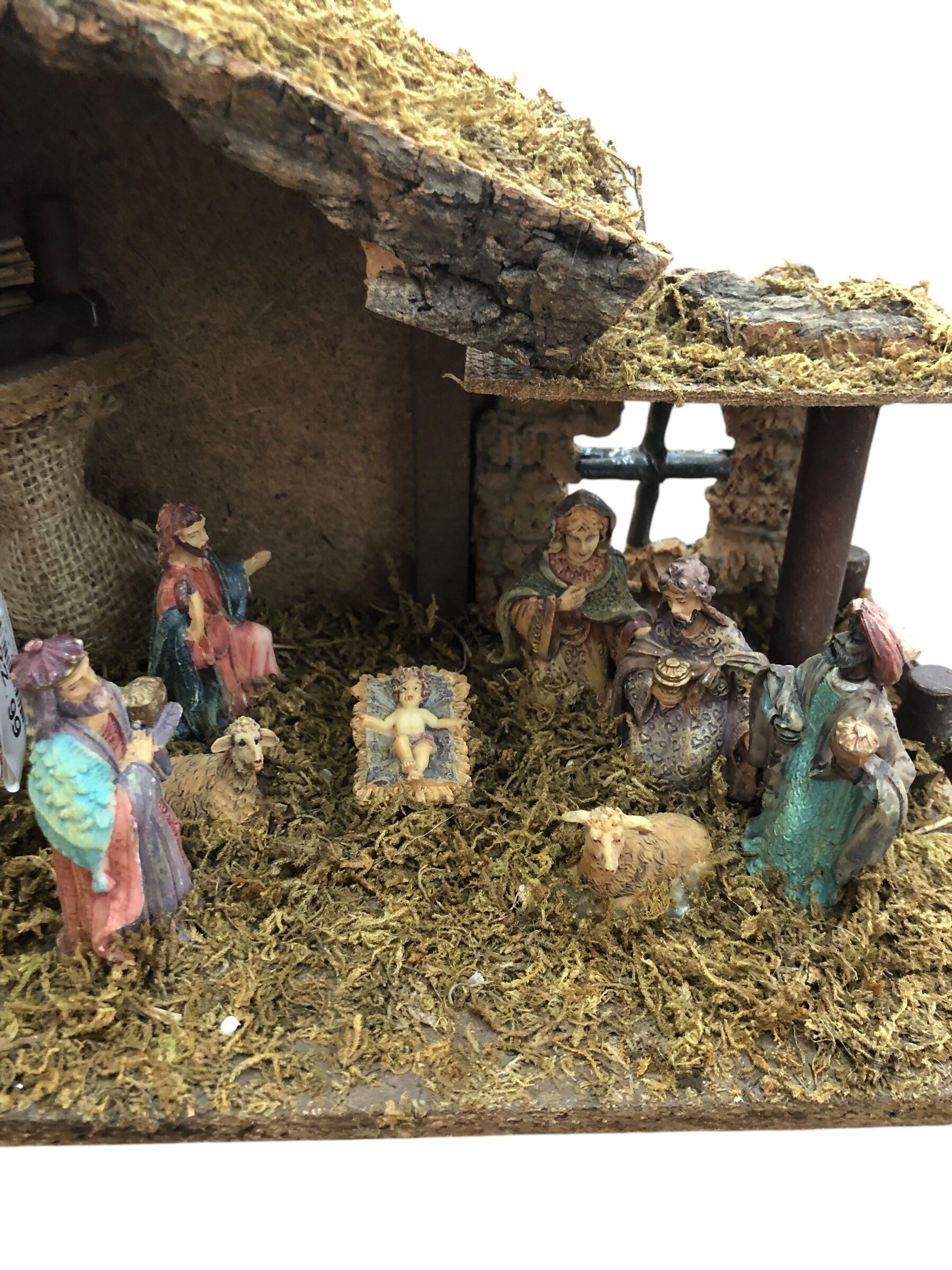 Wooden nativity set