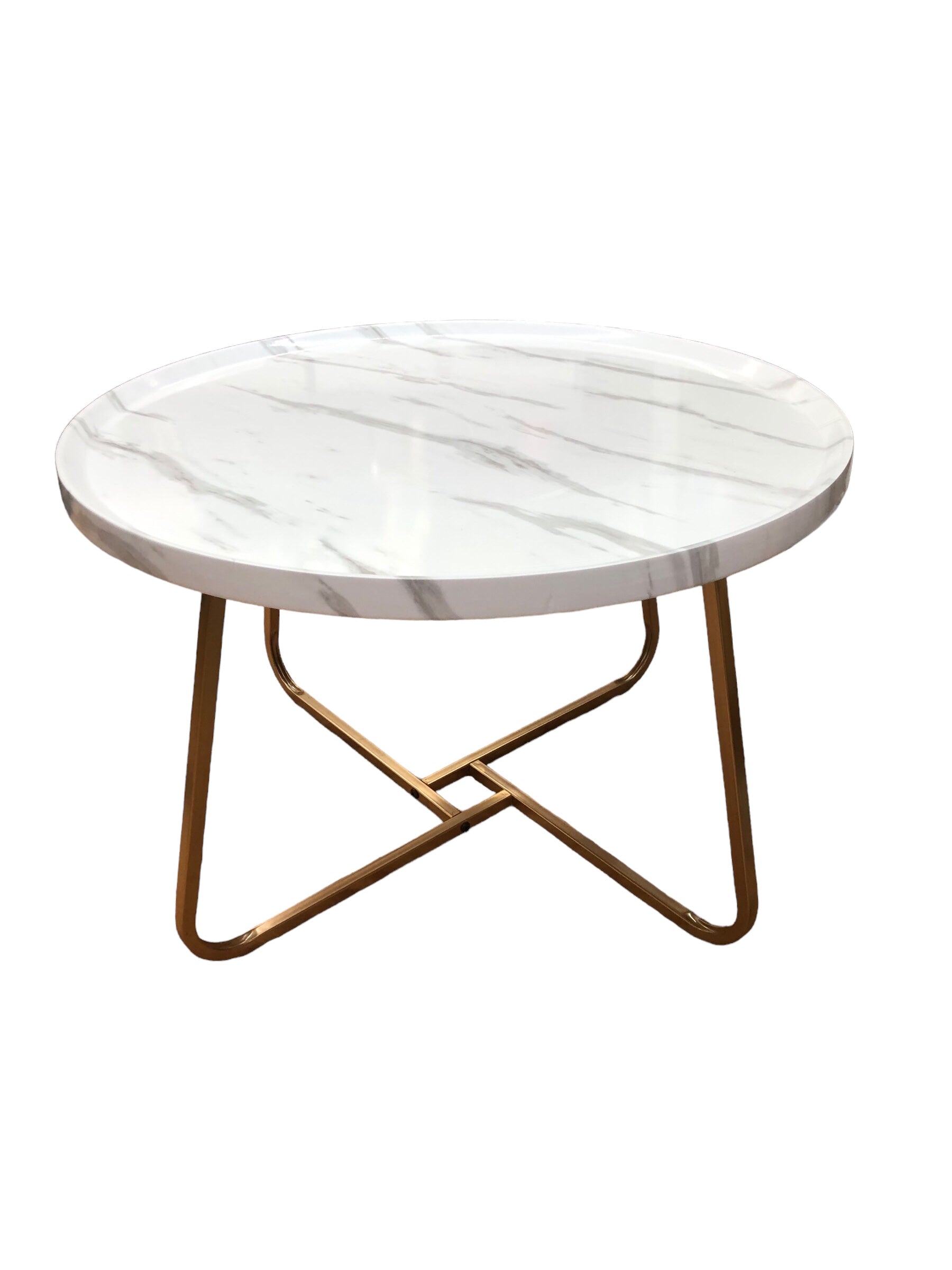 Marble Look Round Coffee Table