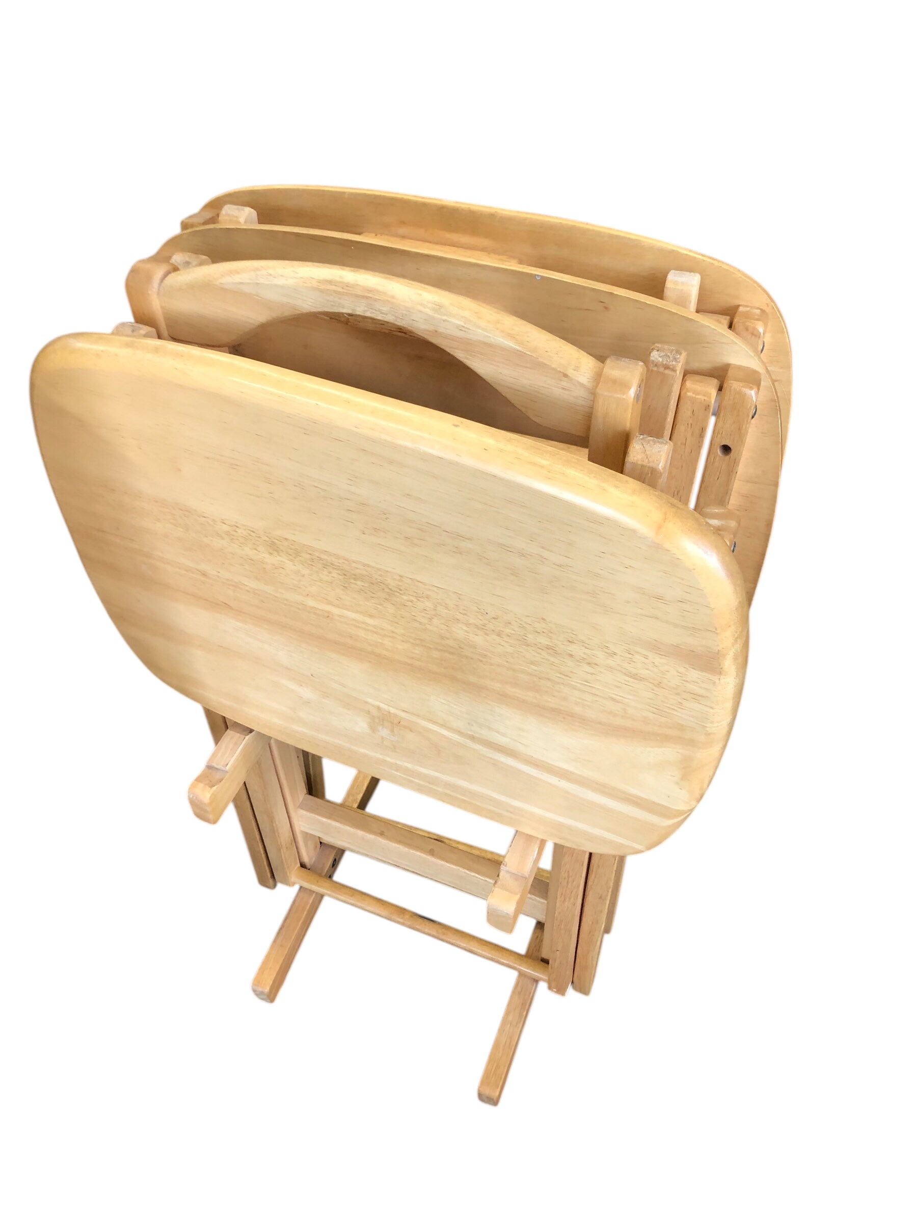 Wood tv tray stands