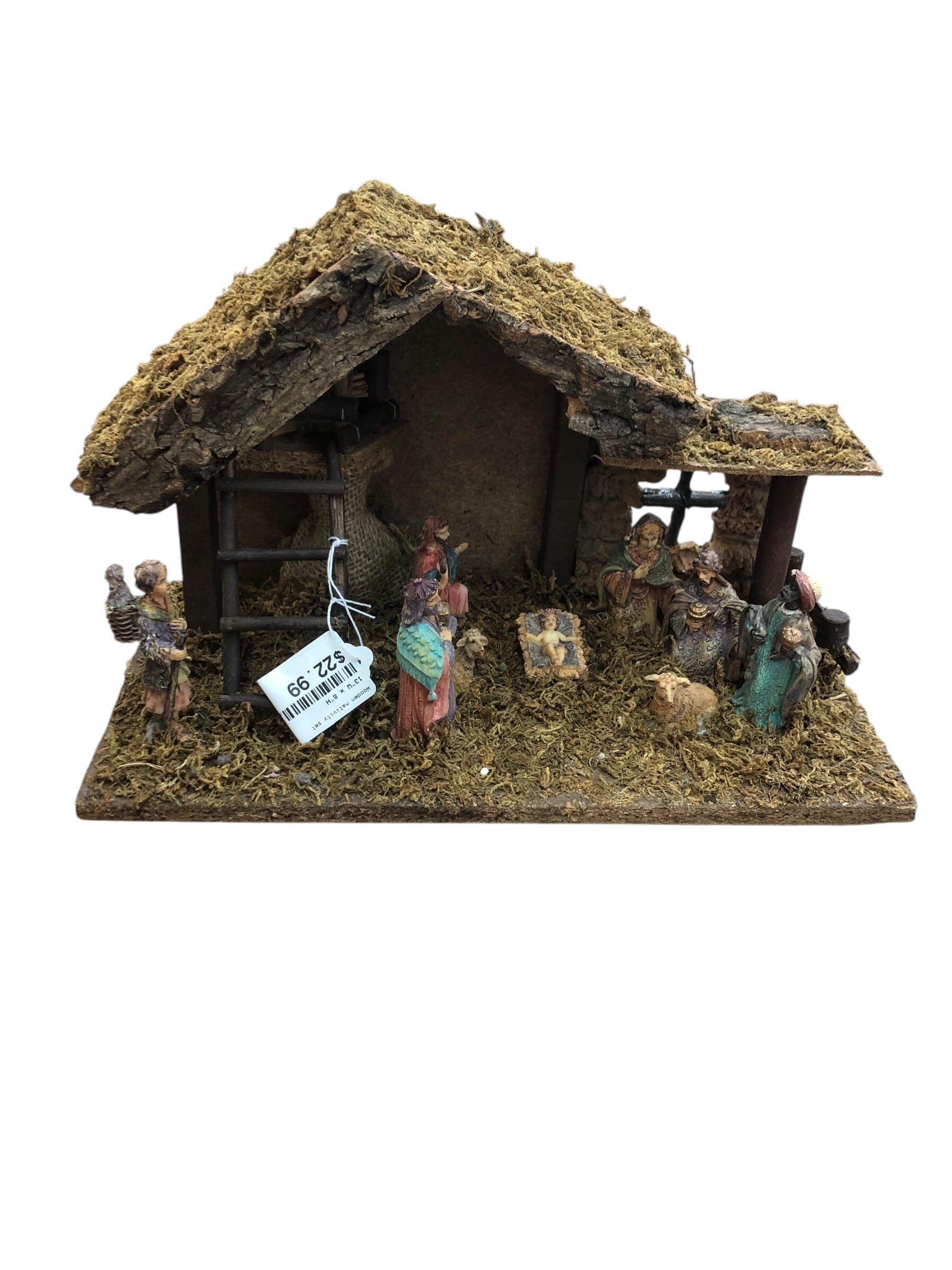 Wooden nativity set