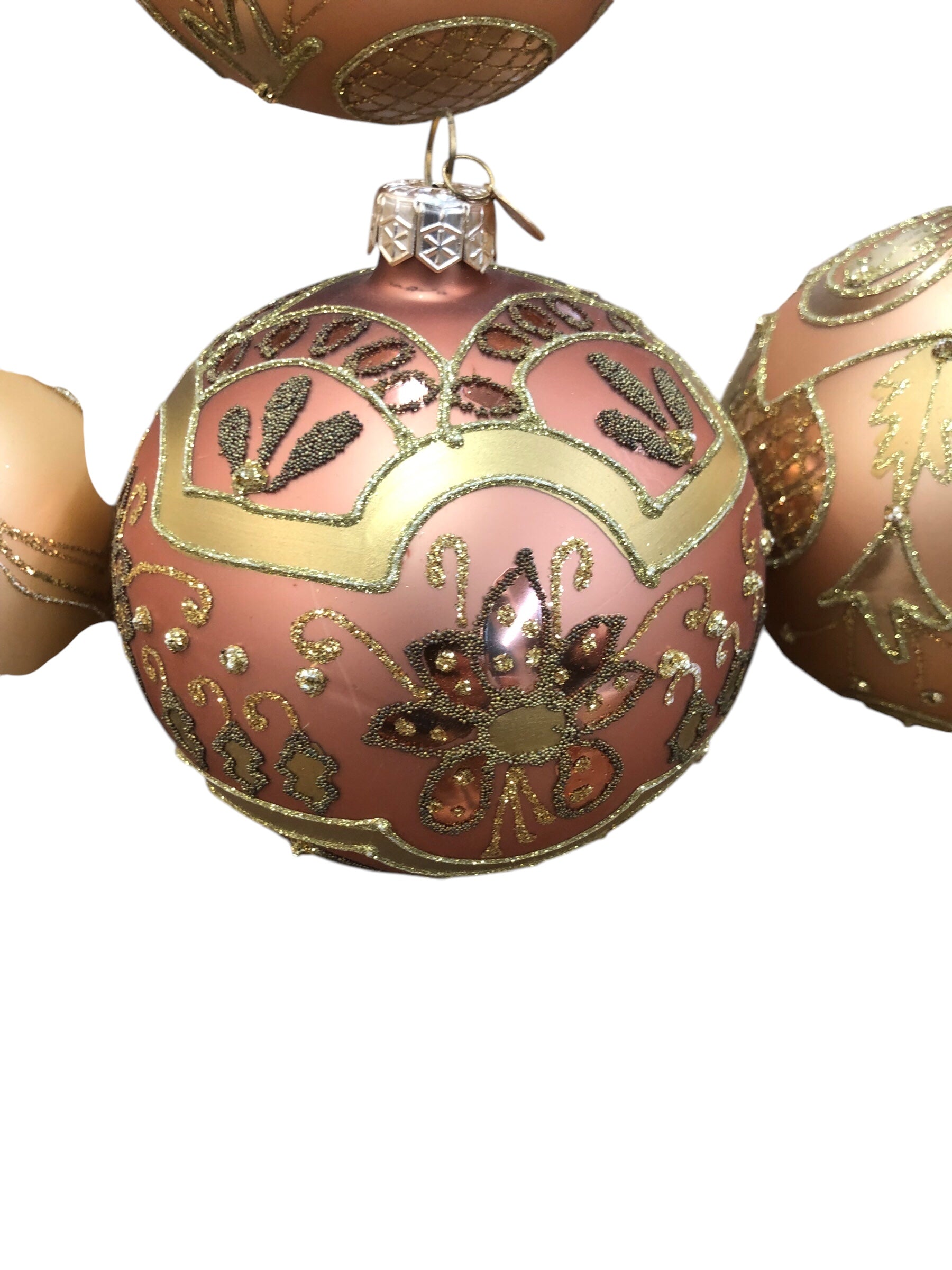 Gold Glass Christmas Ornaments