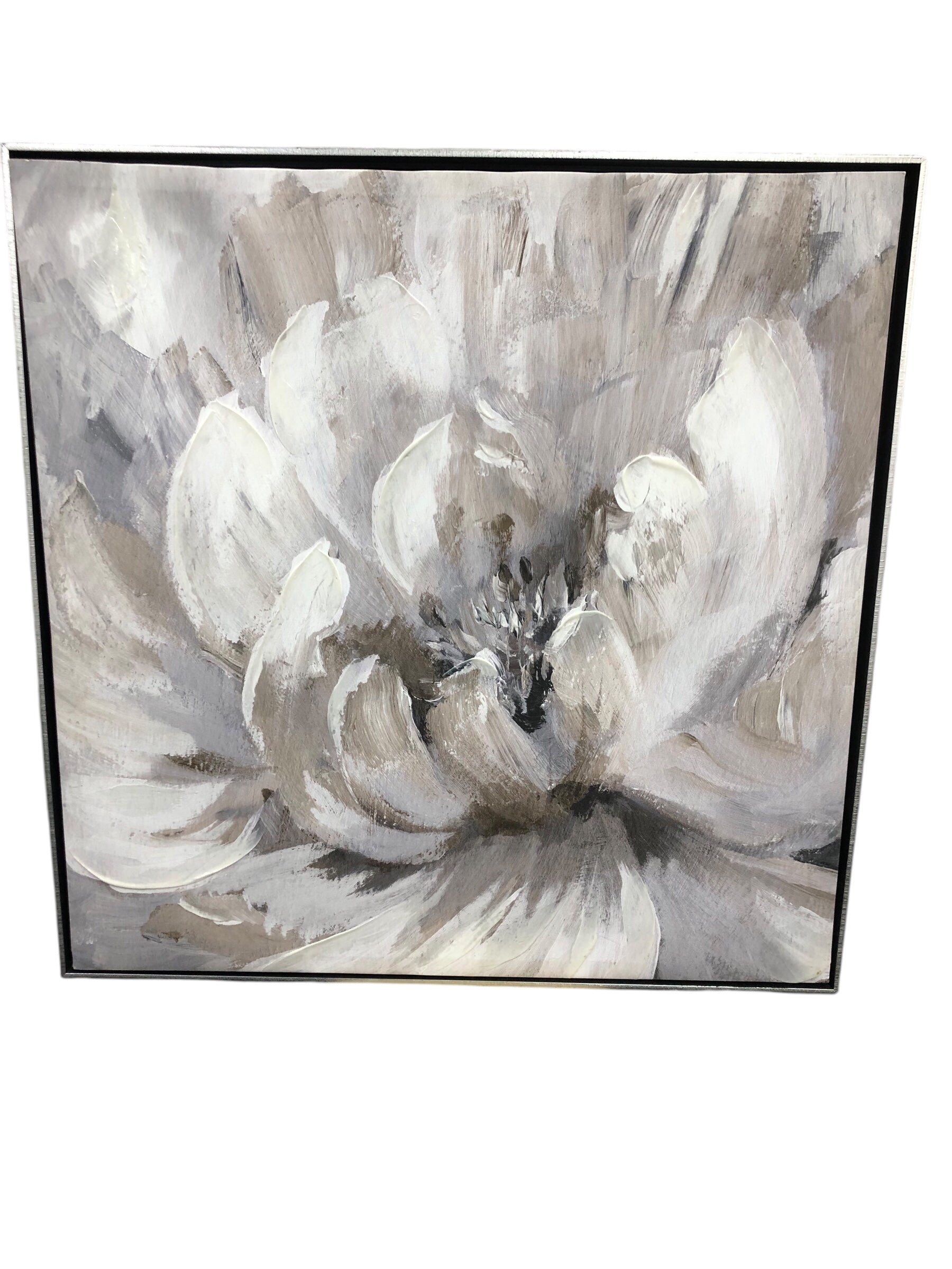 Painted flower look canvas