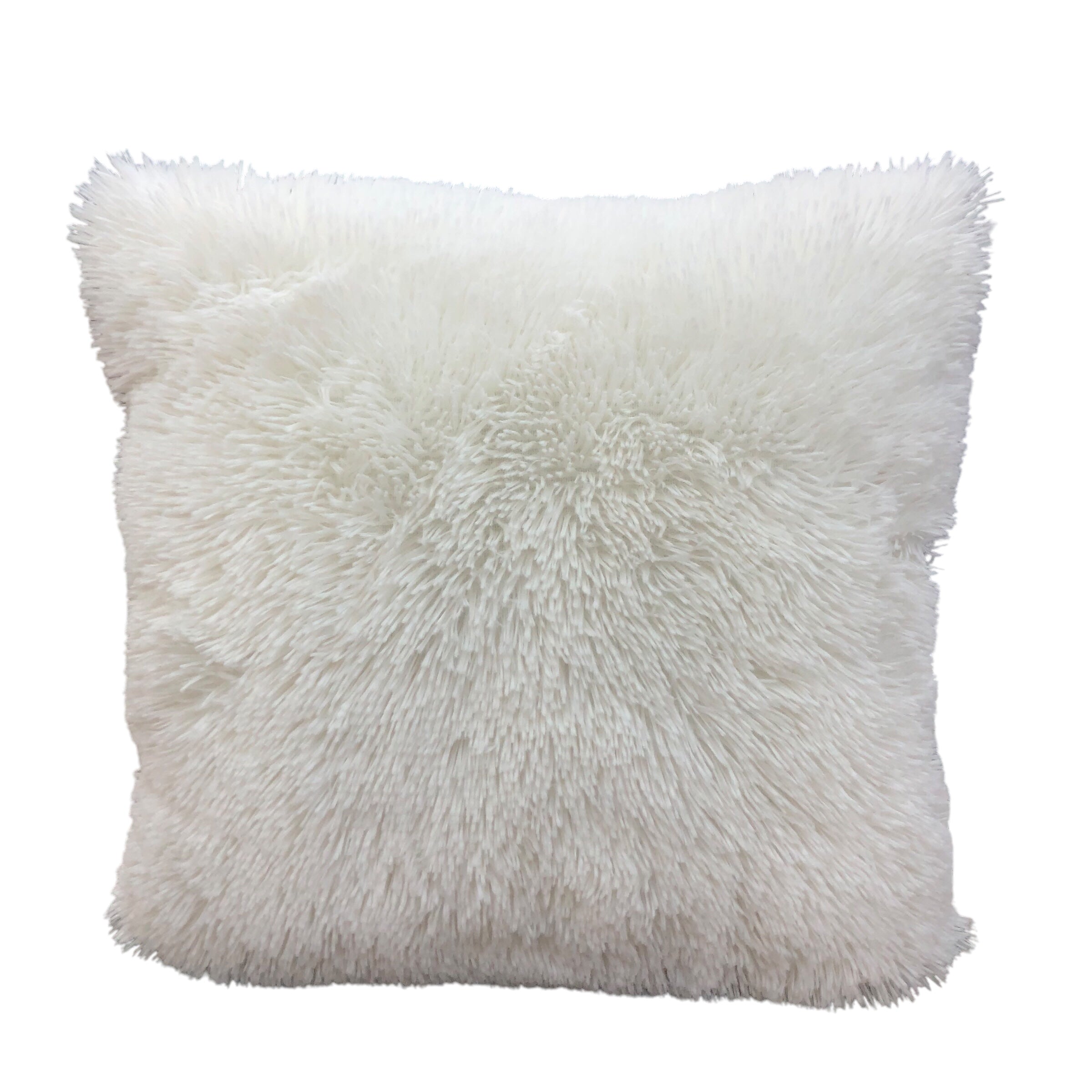 Off White Faux Fur Pillow