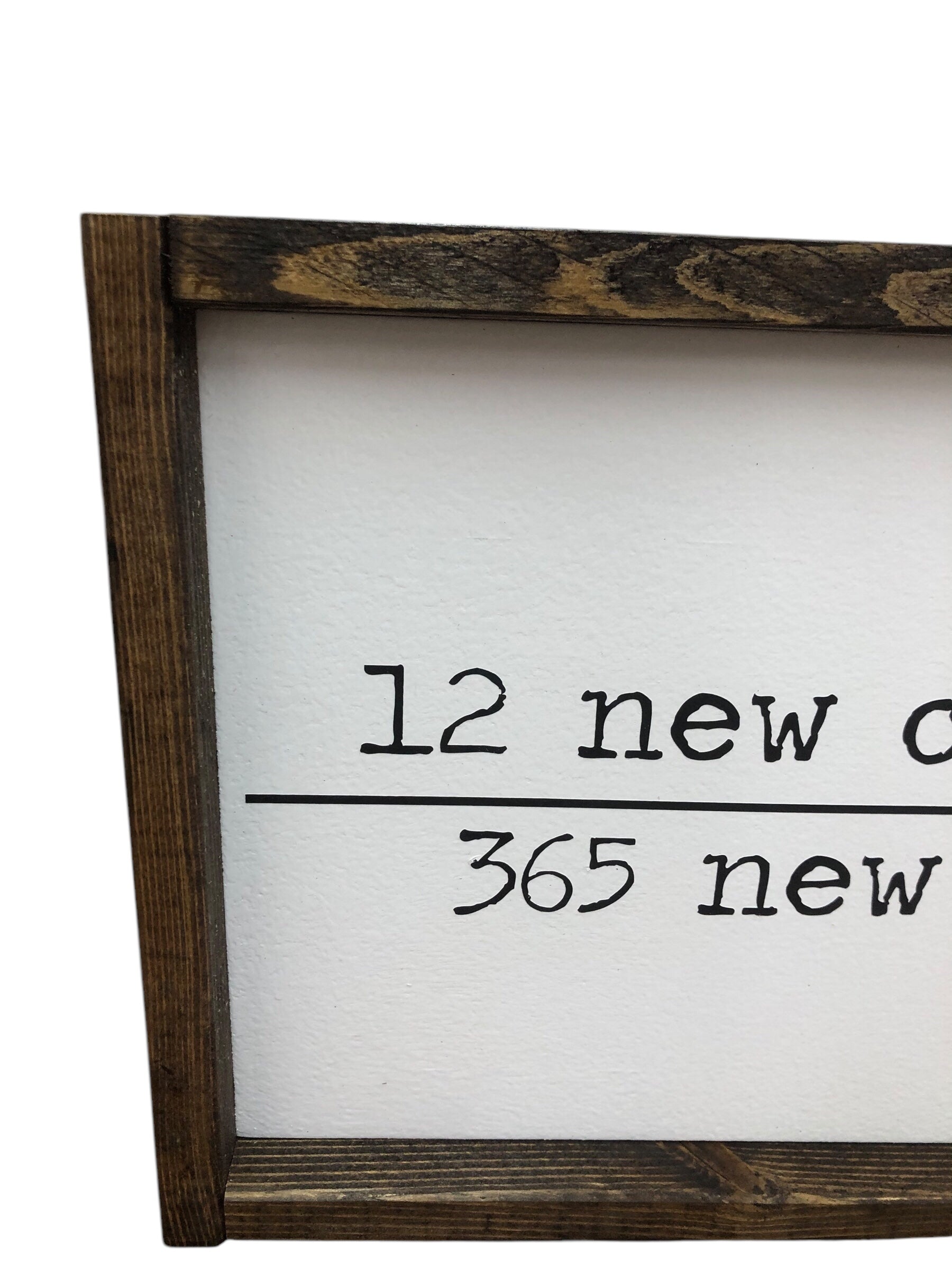 12 New Chapters Wooden Sign