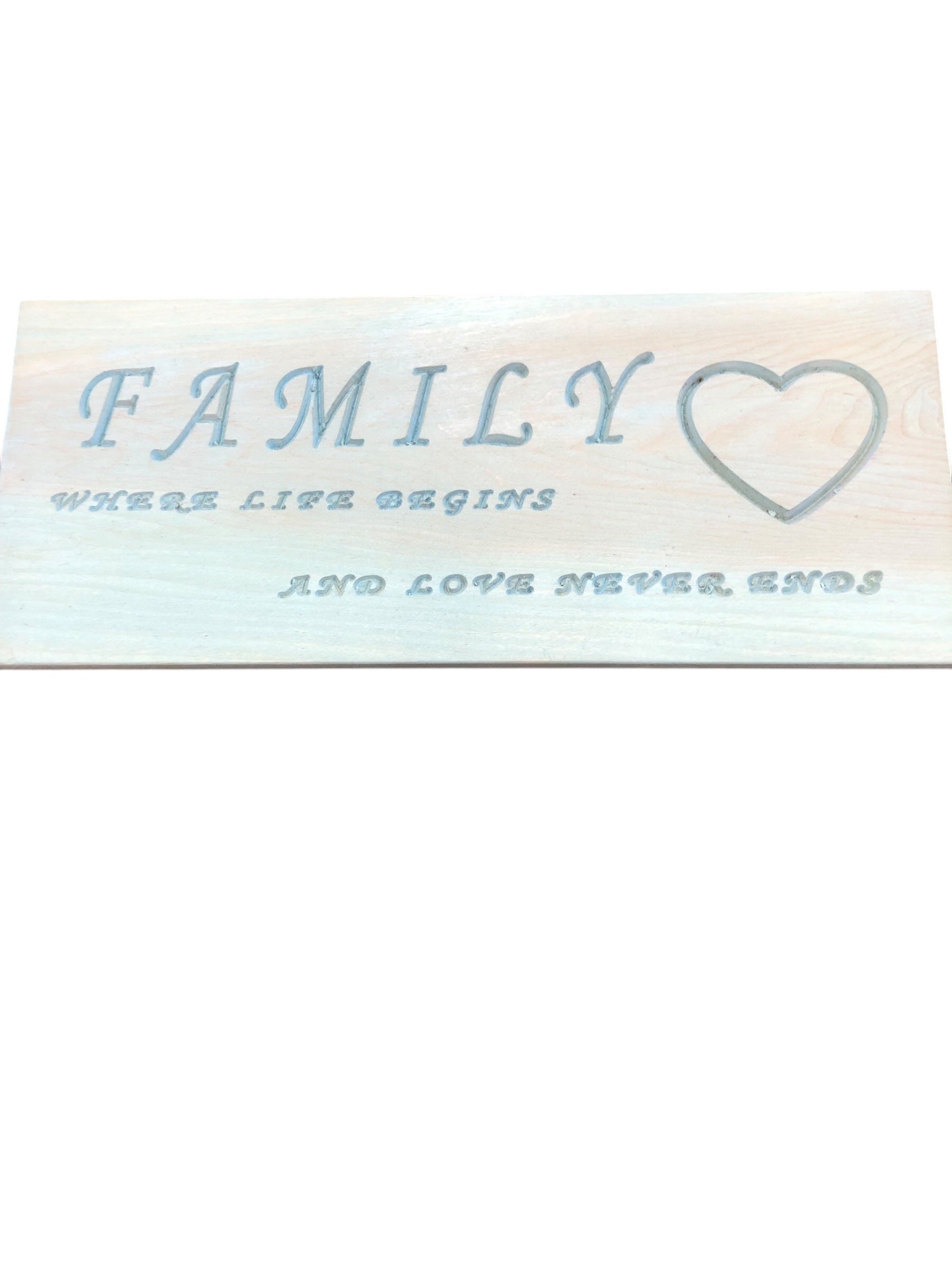 Family wooden sign