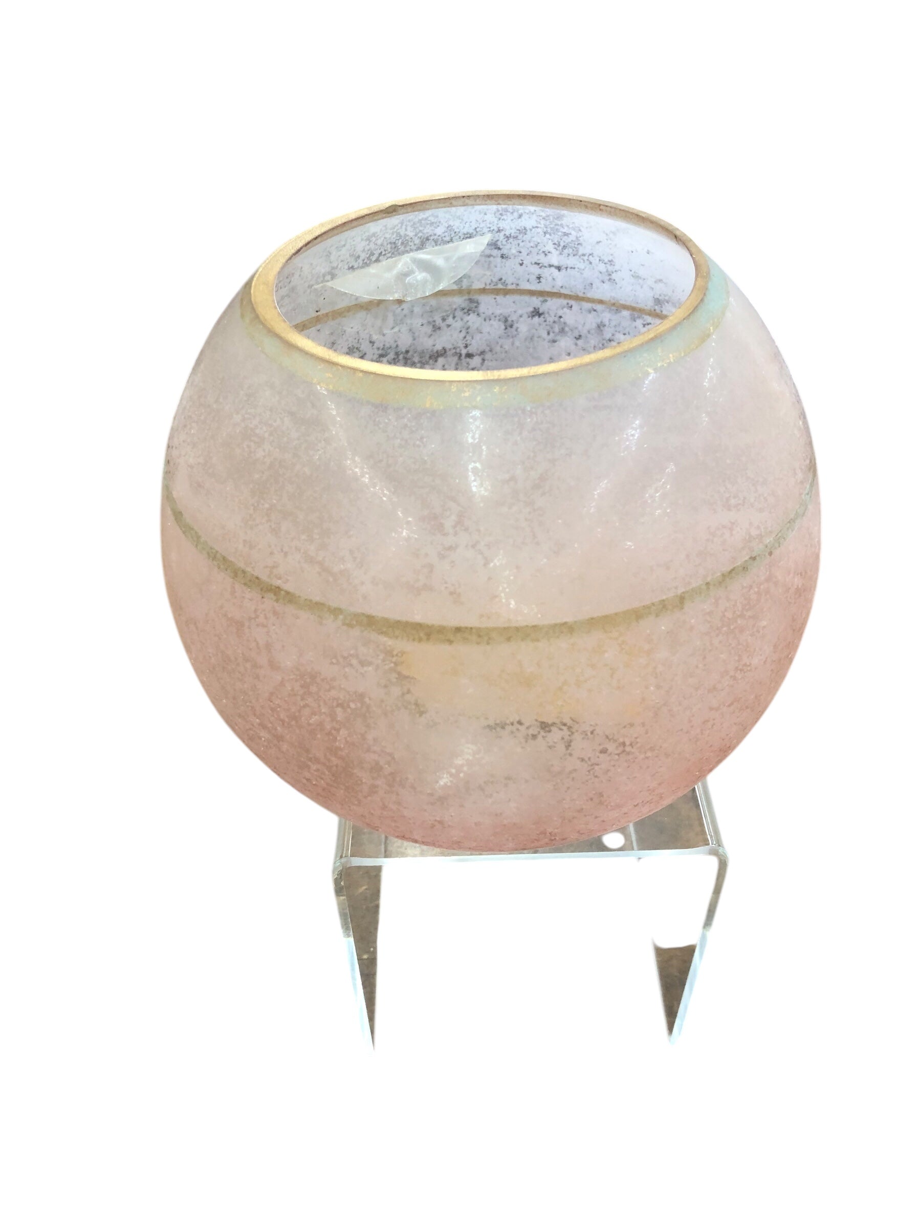 Pink/Gold Candle Holder