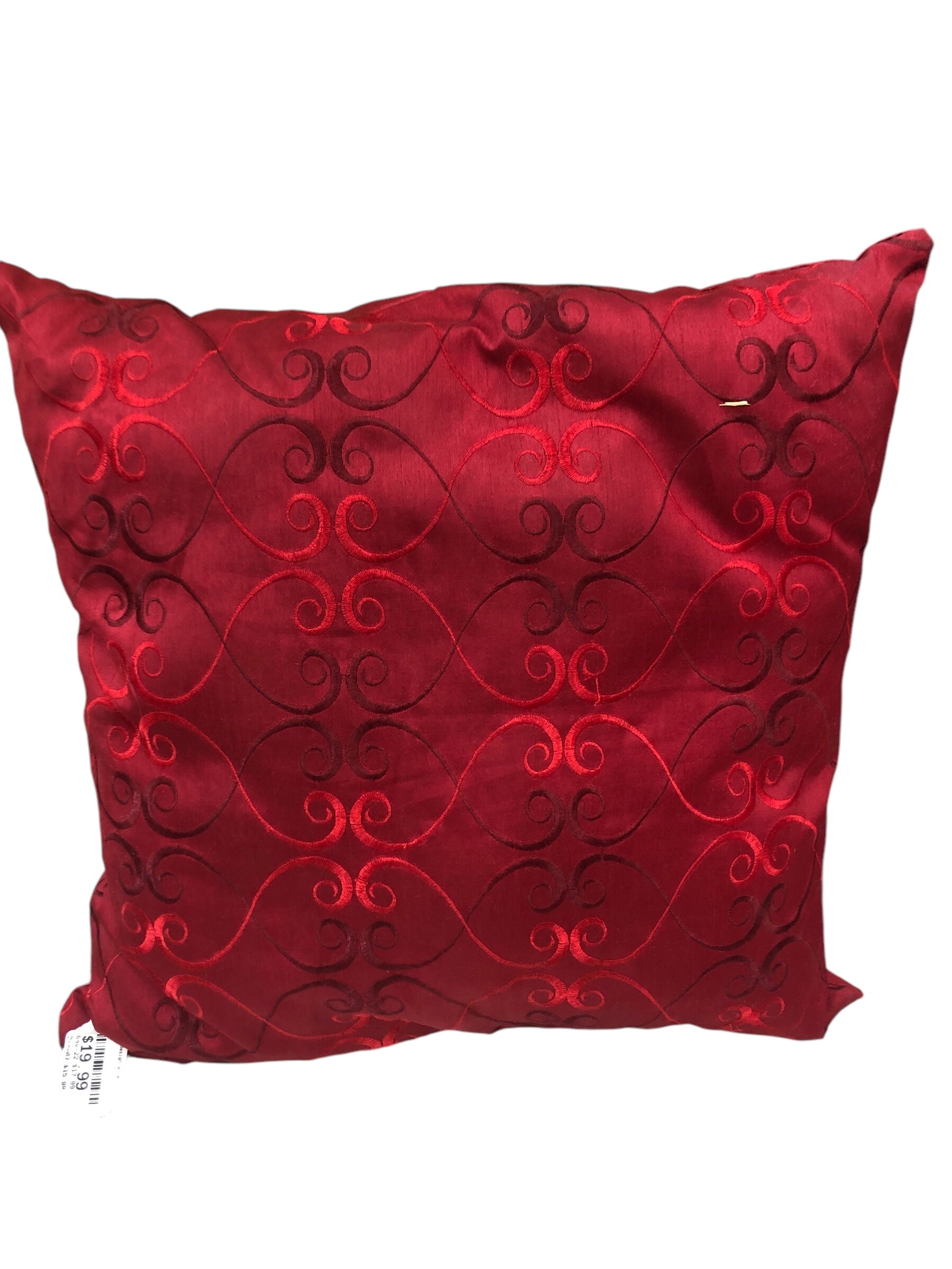 Red/design accent pillow