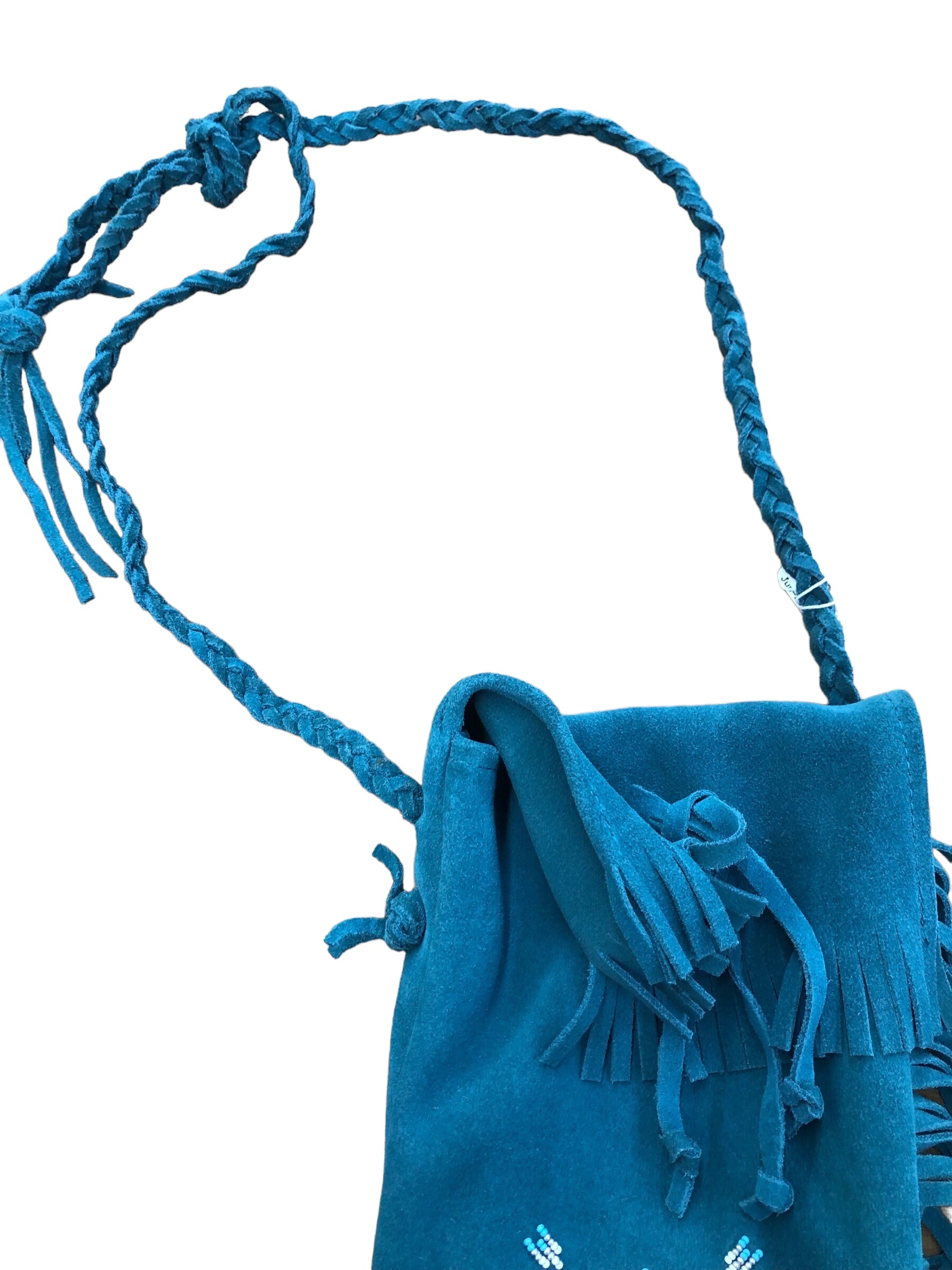 Blue Fringed Purse