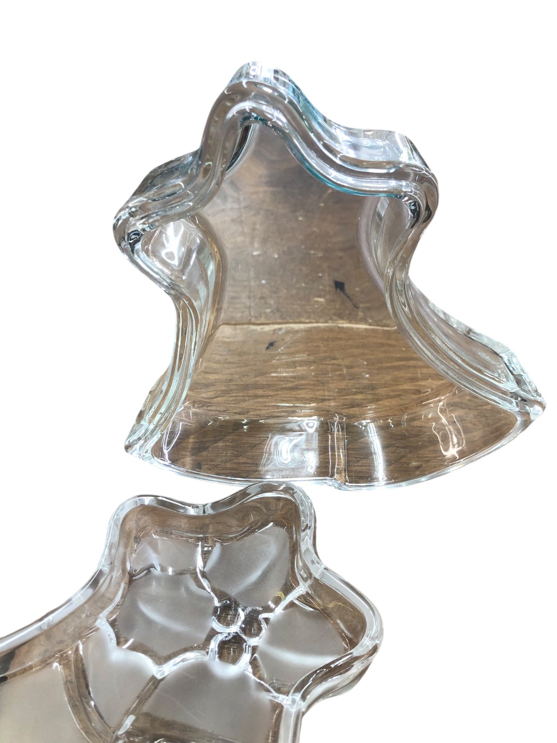 Cathedral Bells Glass Candy Dishes 2pc