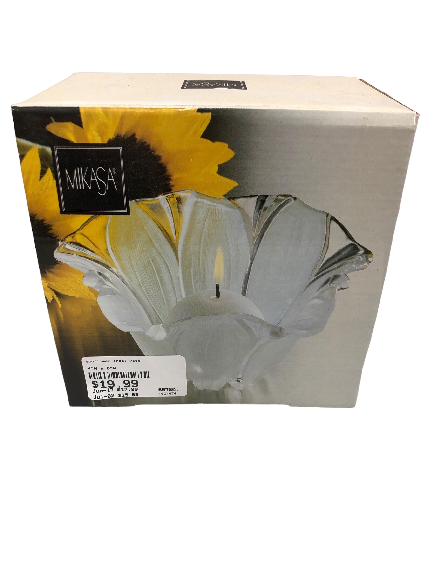 sunflower frost vase