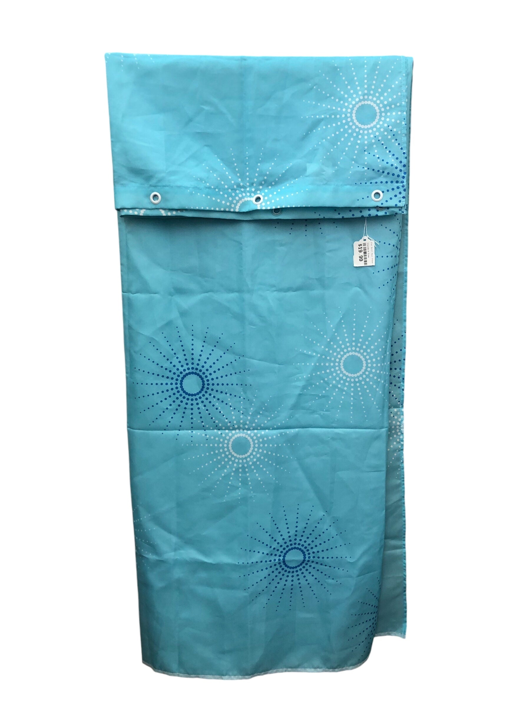 Star Burst Aqua Shower Curtain