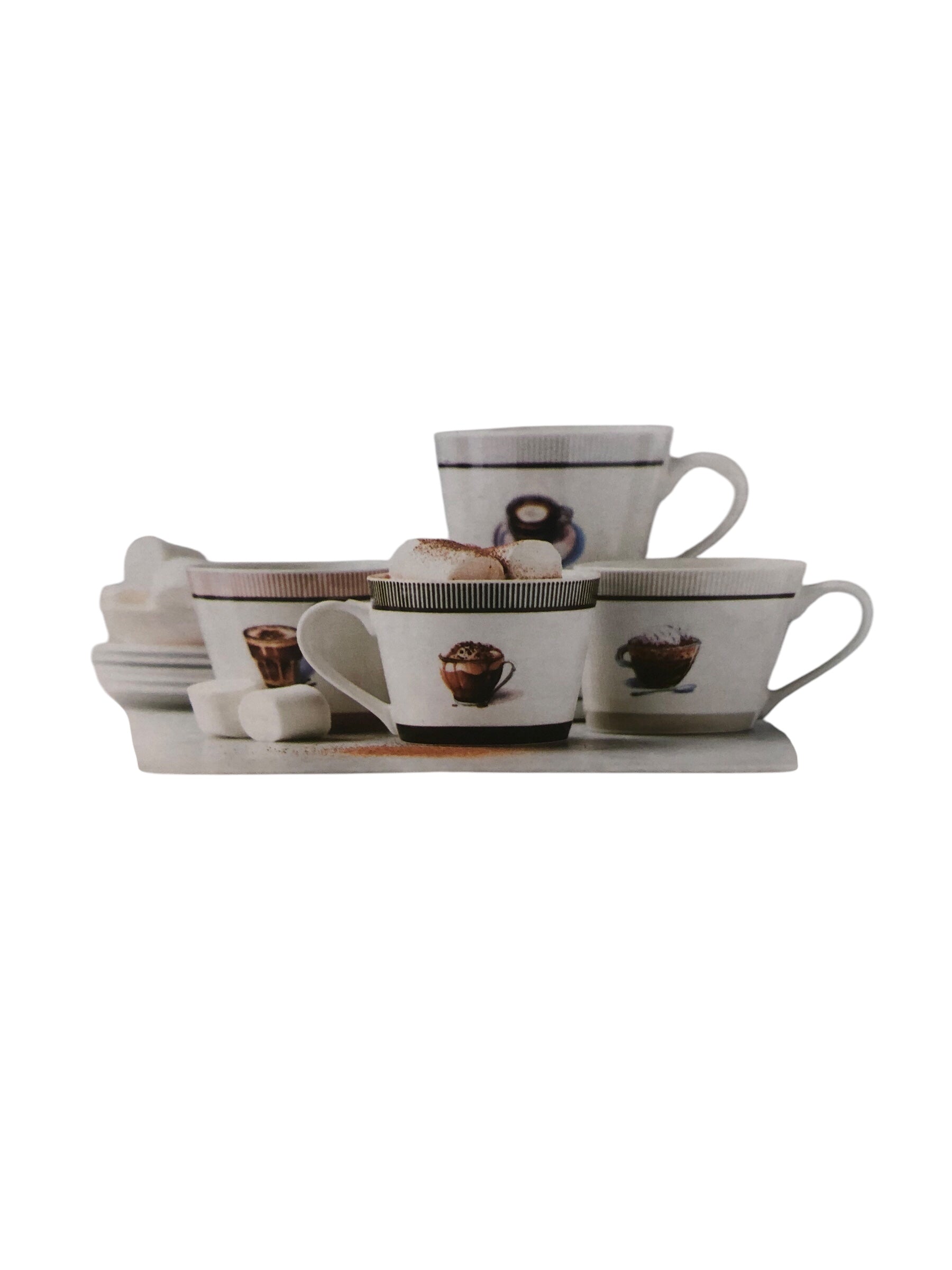 4 Pc Bone China Mug Set