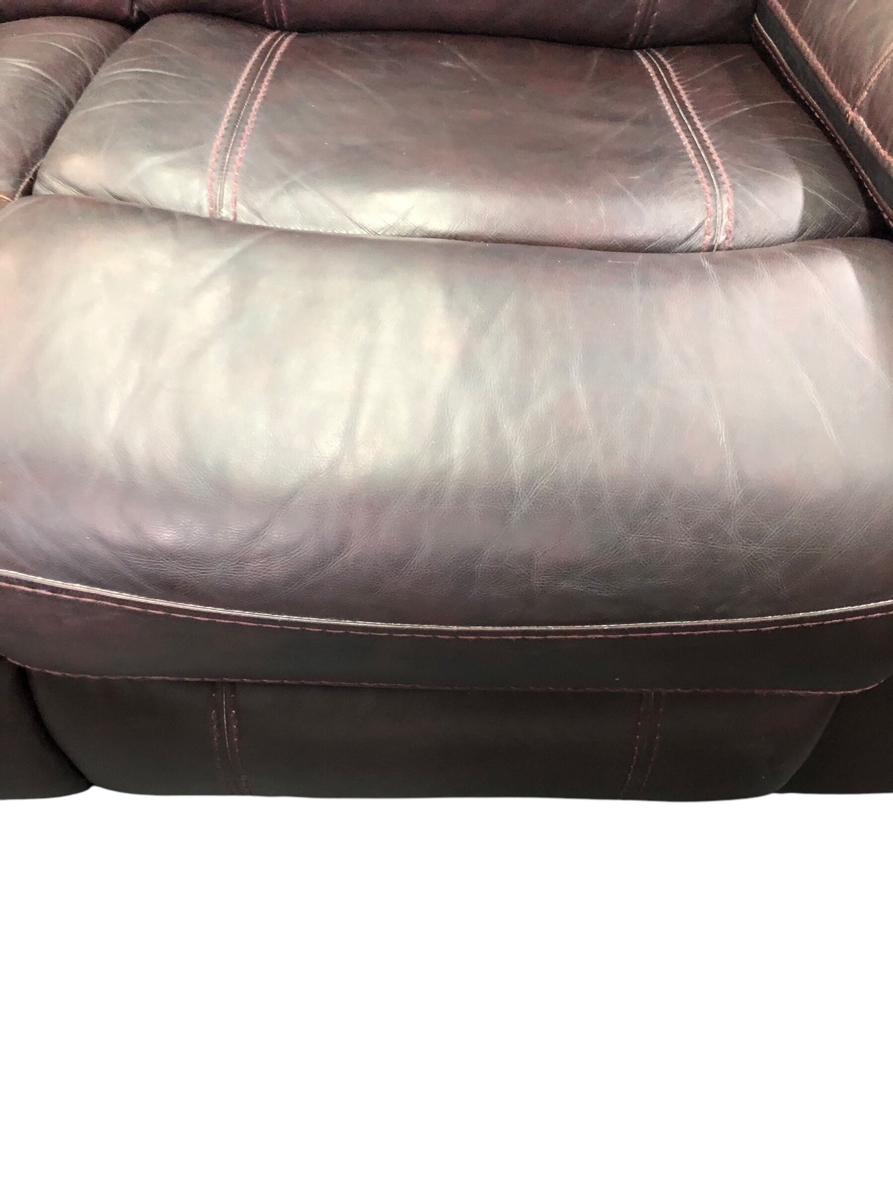 Faux leather recliner sofa