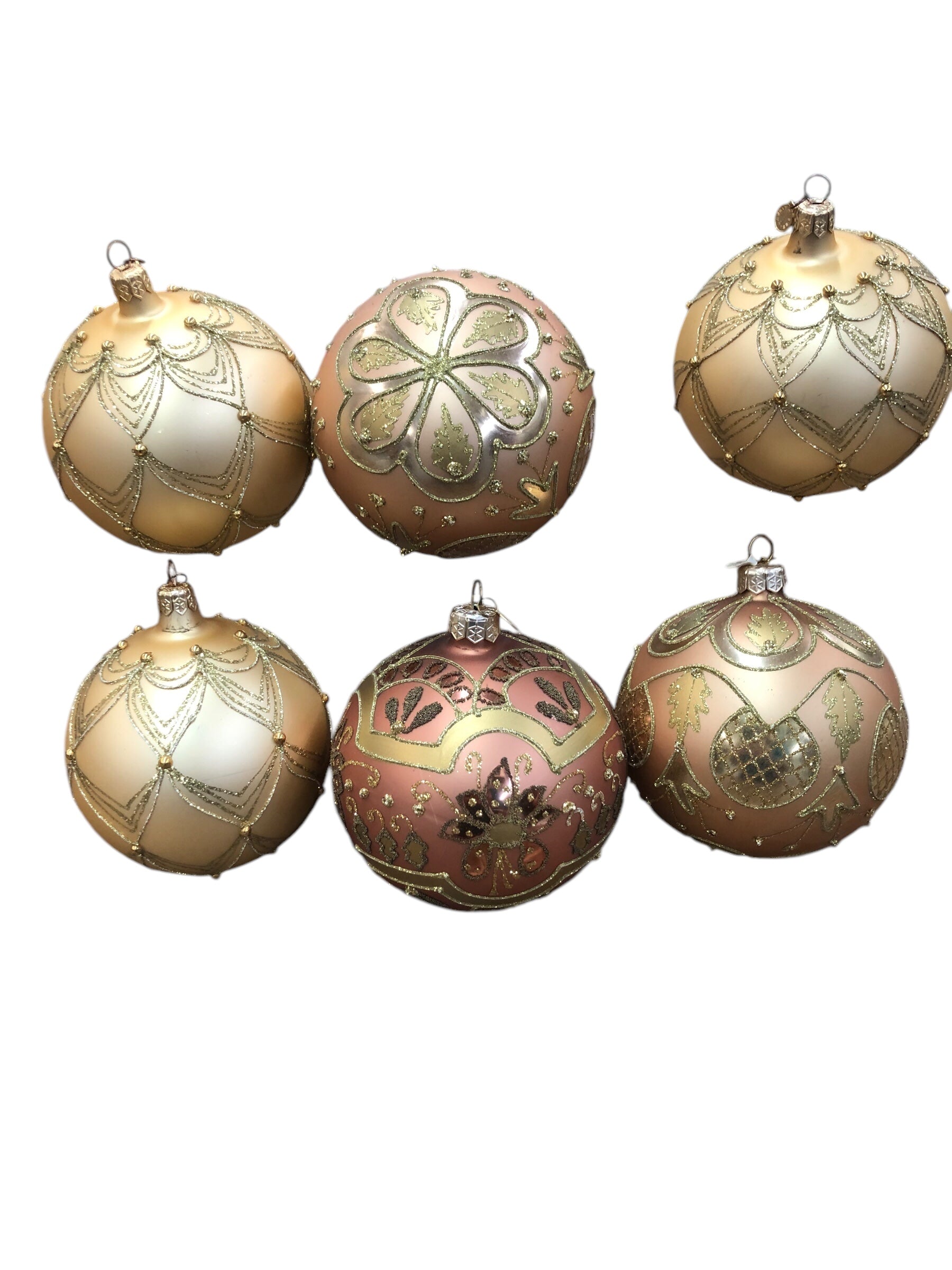 Gold Glass Christmas Ornaments