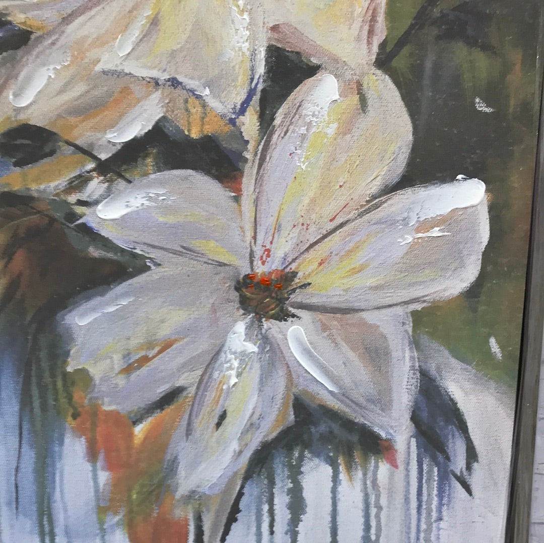 Flowers on canvas