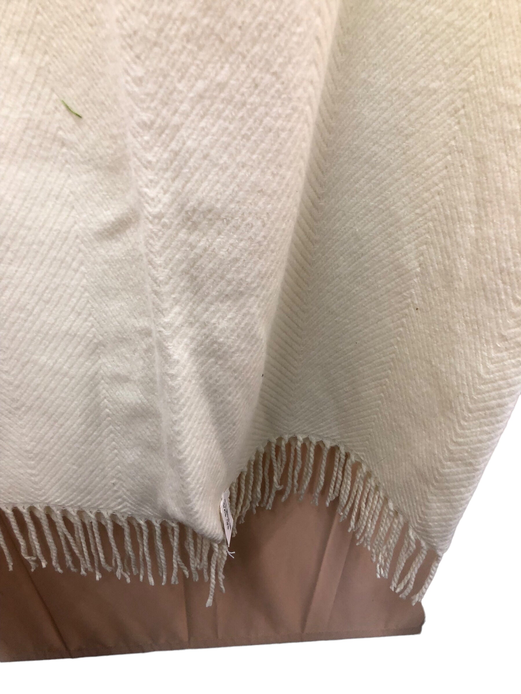 Cream throw blanket