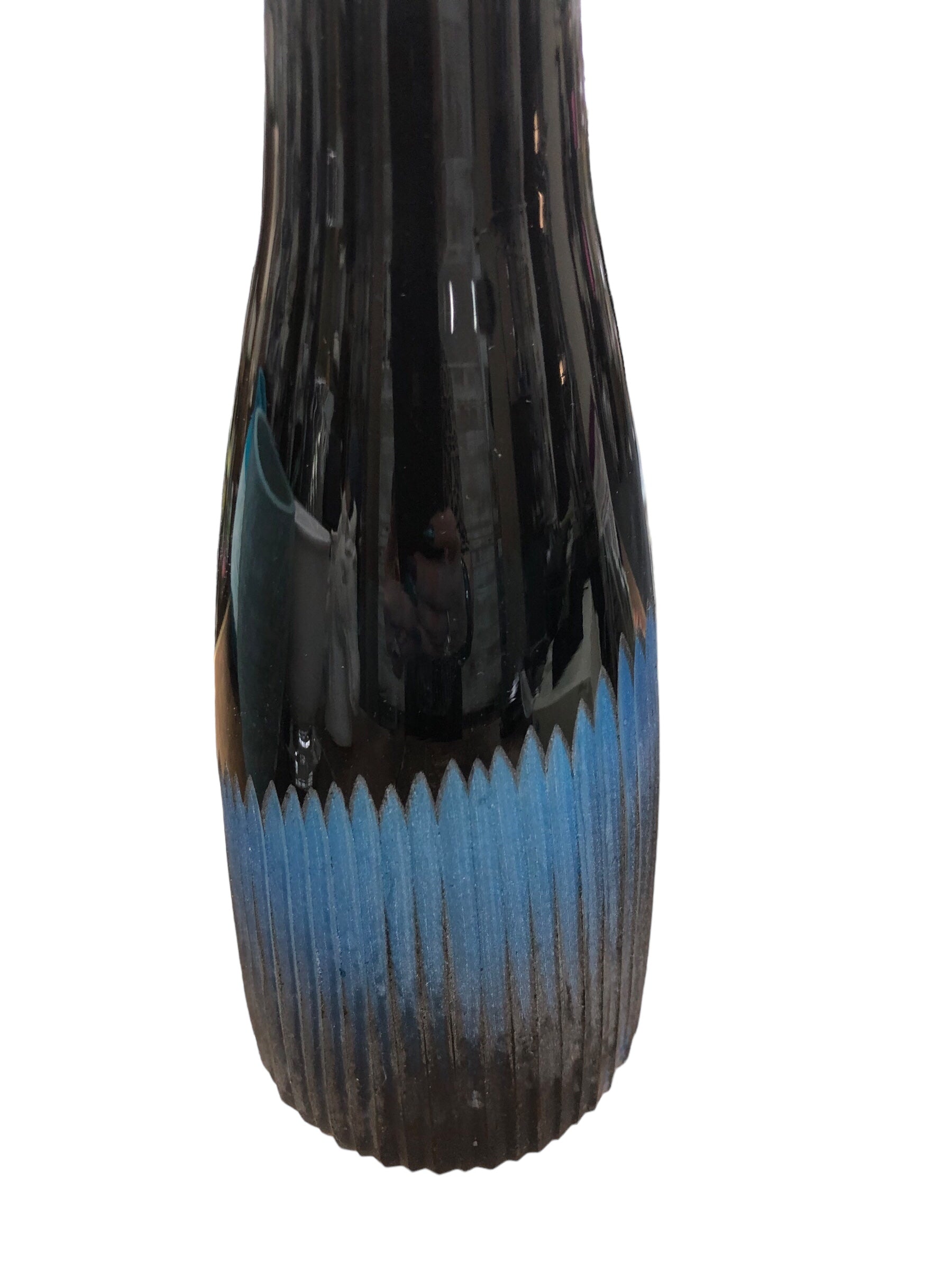 Black and Blue Slim Vase