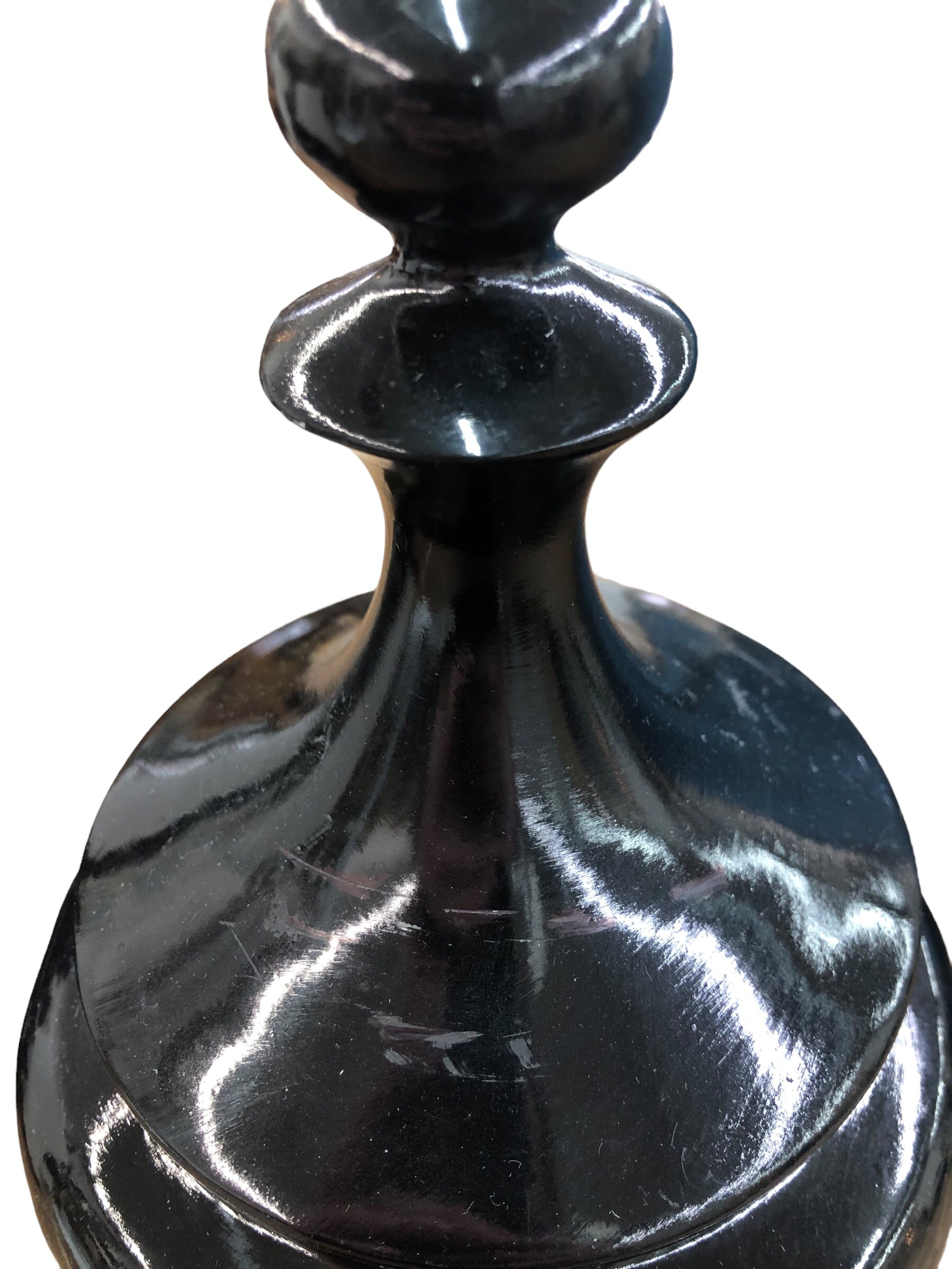 Tall Decor jar with lid (black)