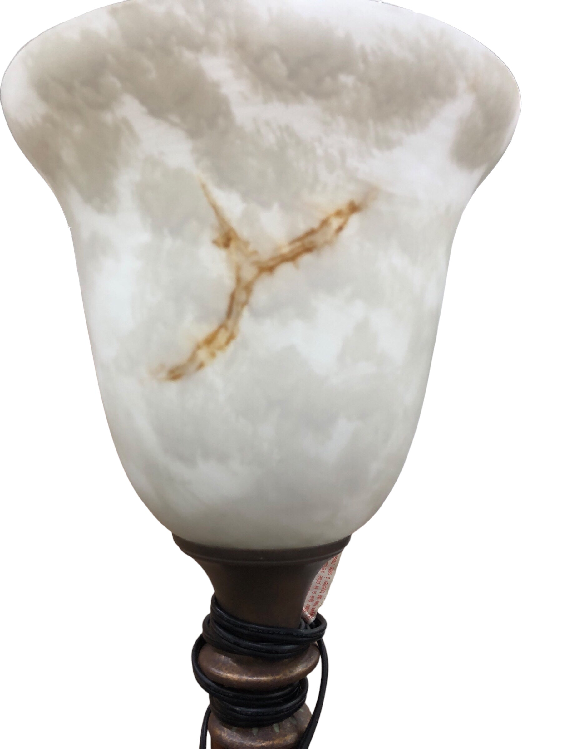 Floor lamp (Wood base/ marble top)