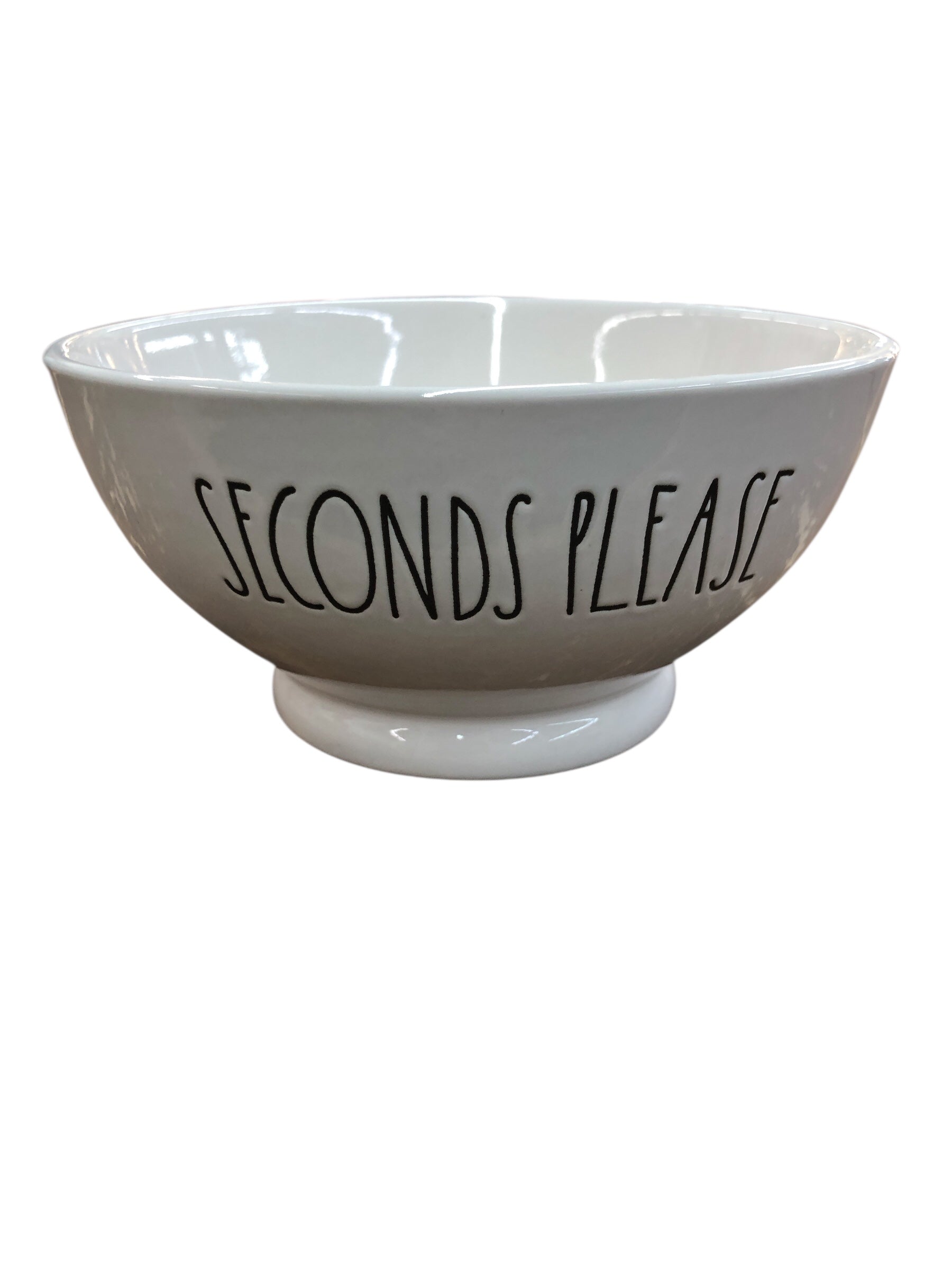 Rae Dunn - Ceramic Cereal Bowl - Seconds Please