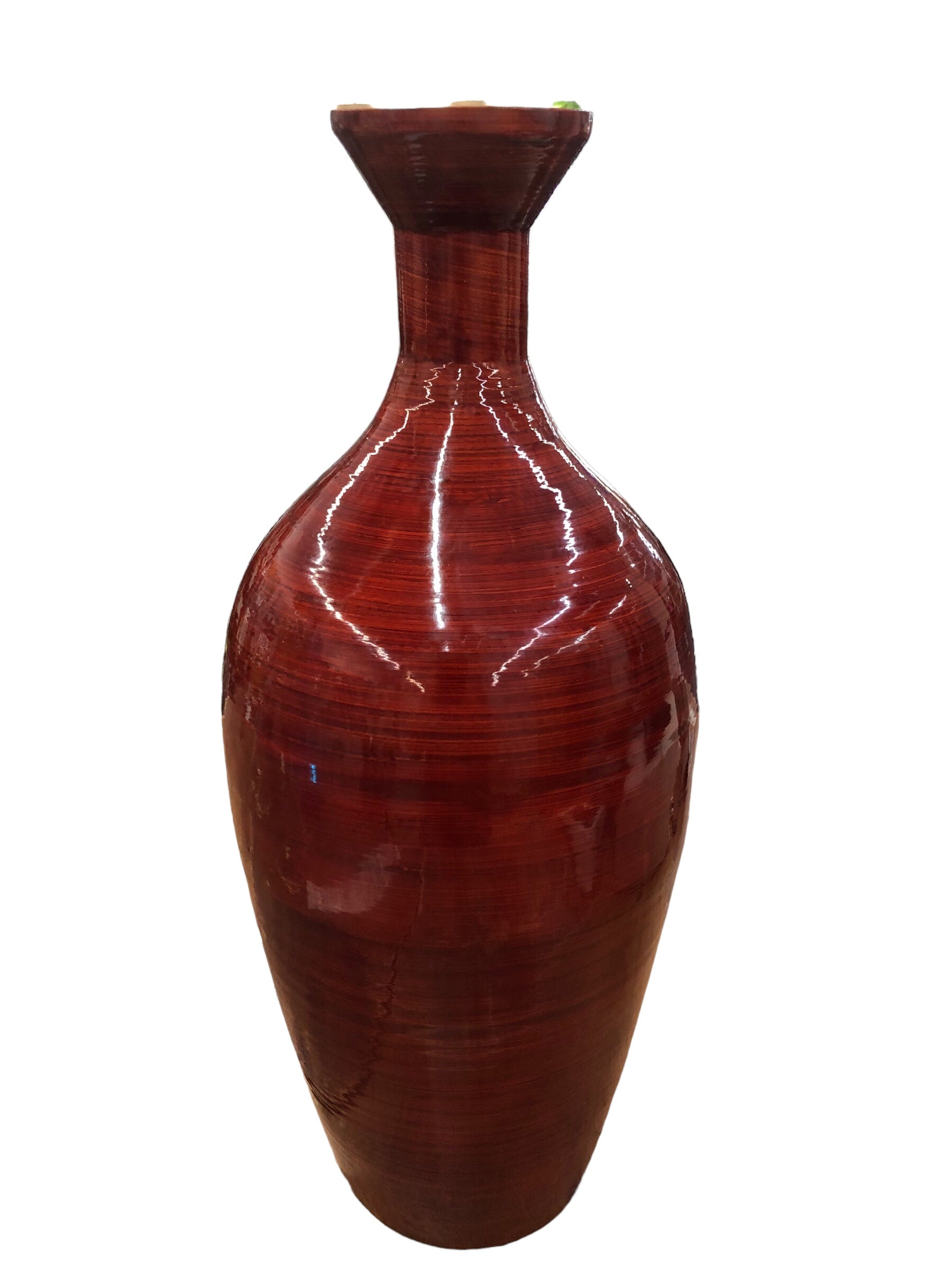 Bamboo Long Neck Vase (Red) C $39.99