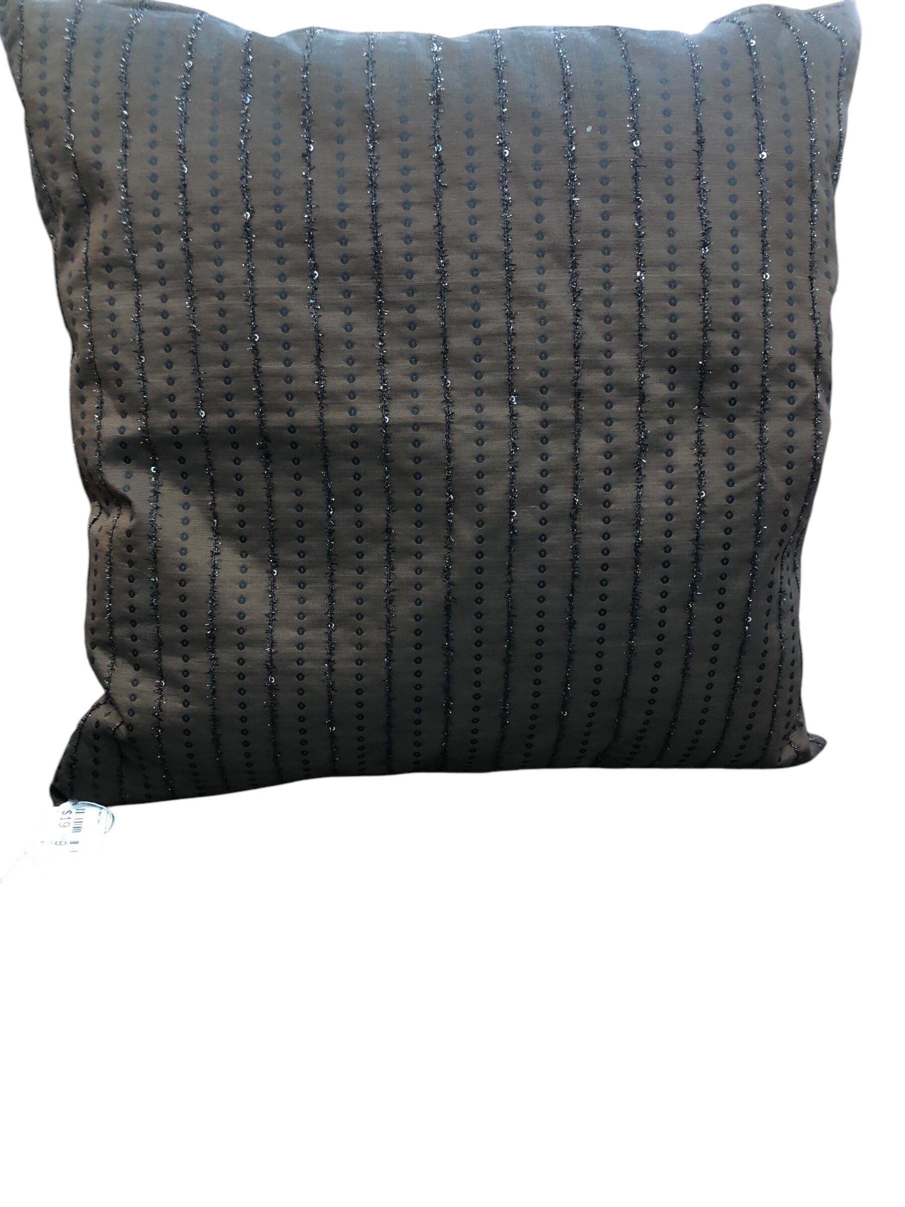 Brown/print/decorative textured accent pillow