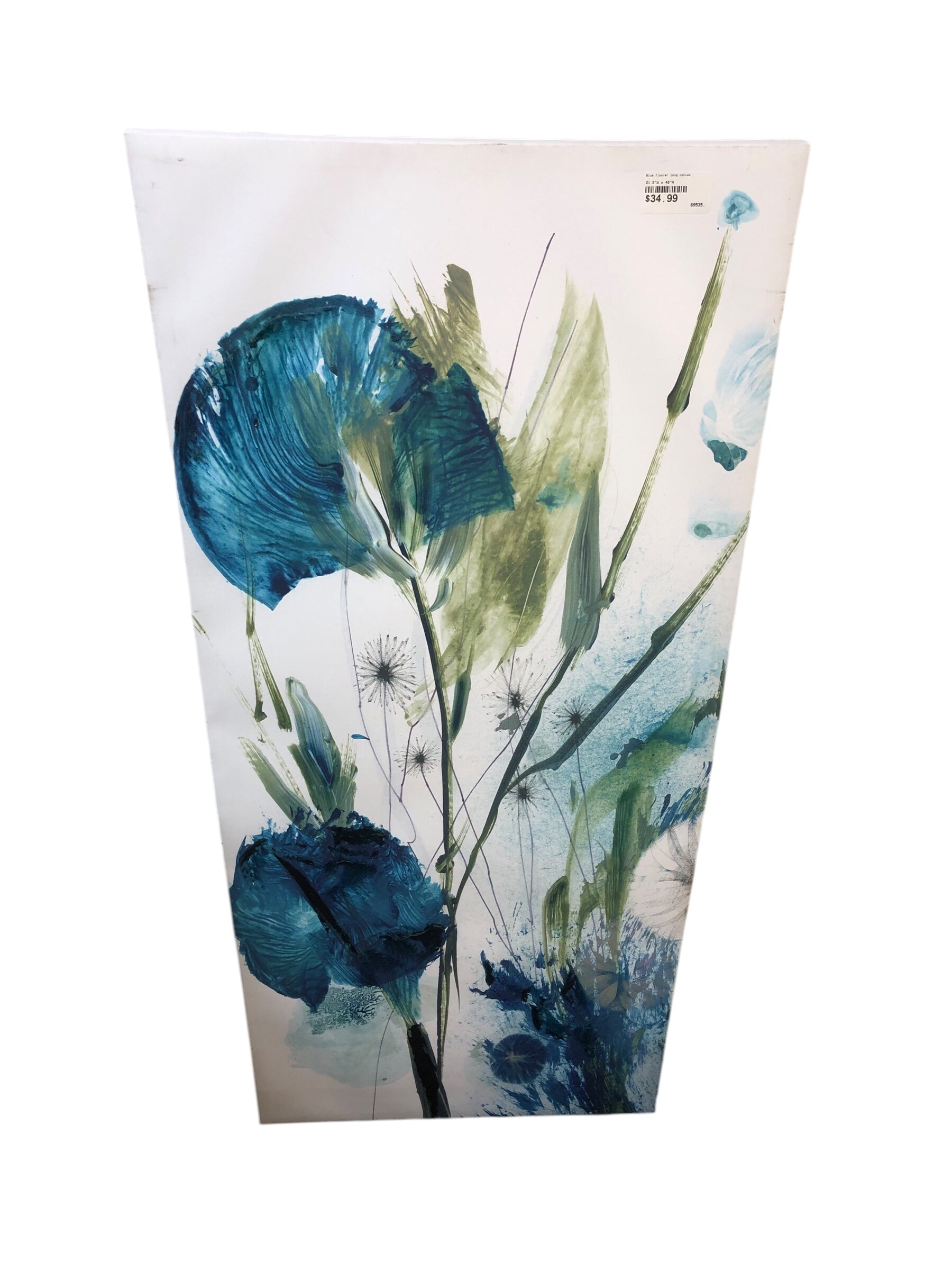 Blue flower long canvas